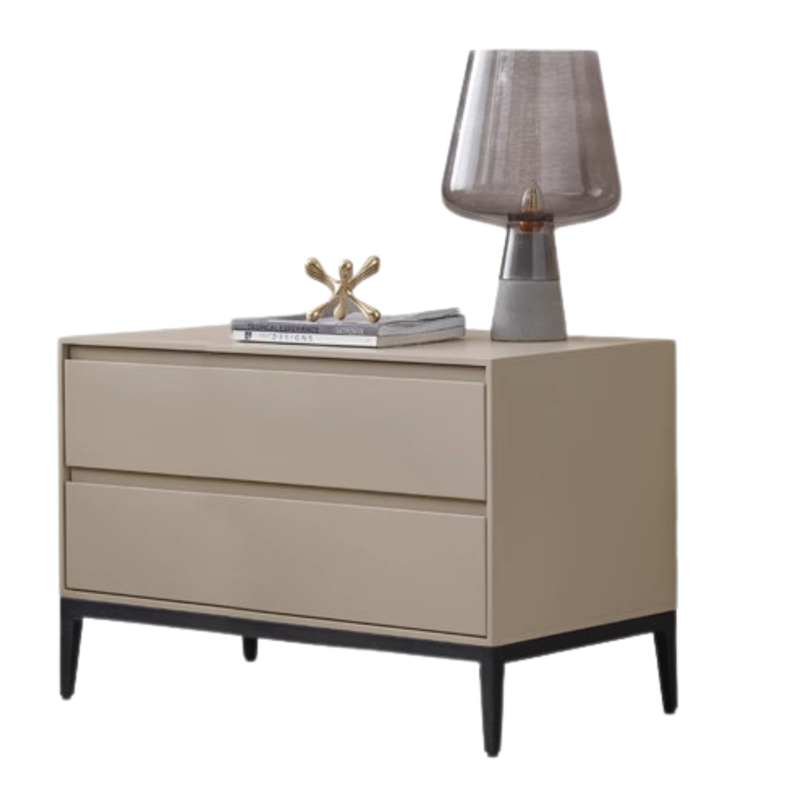 Poplar, Oak Solid Wood Nightstand.
