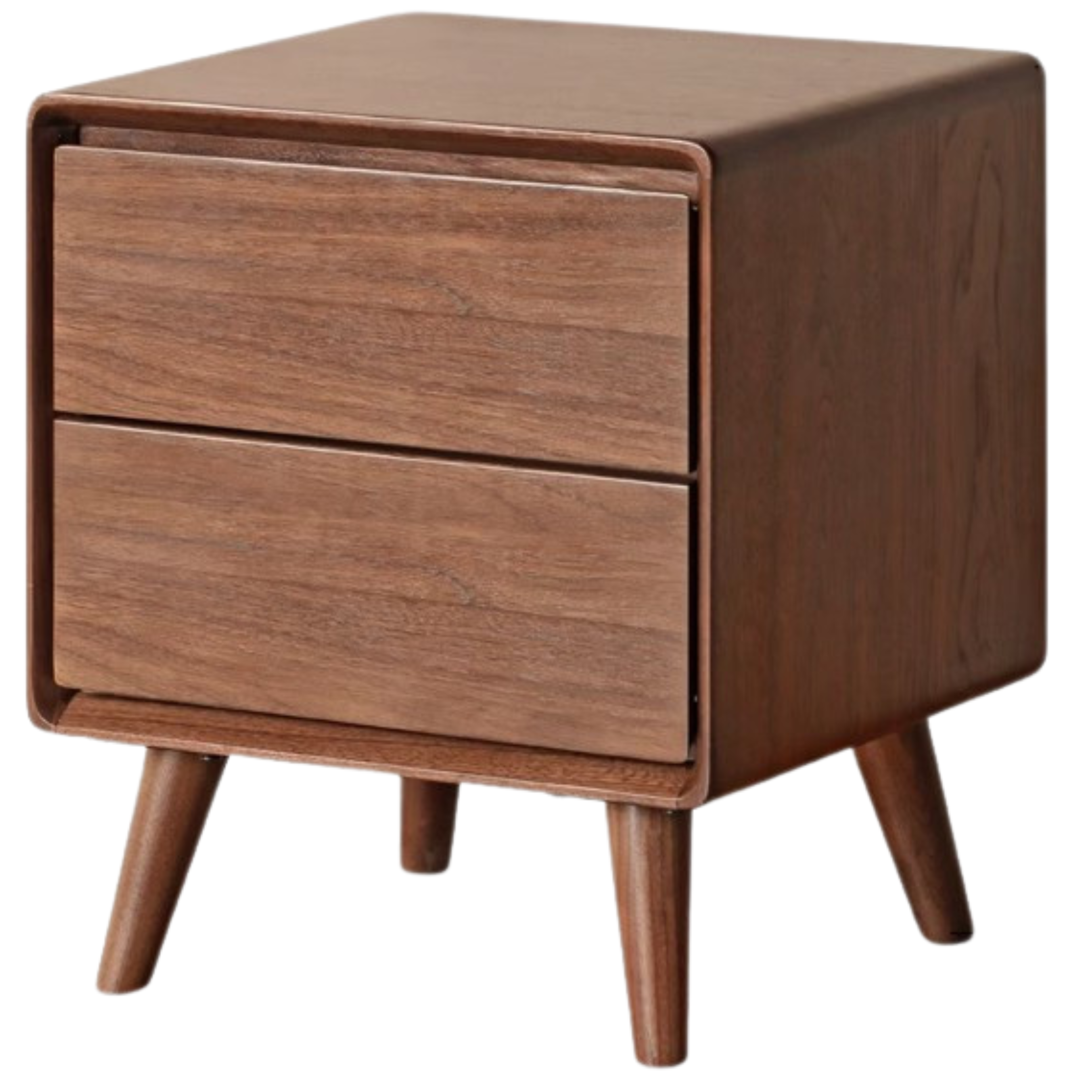 Black Walnut, South American Walnut, White Ash, Oak, Red Zebrawood Solid Wood Classic Nightstand.