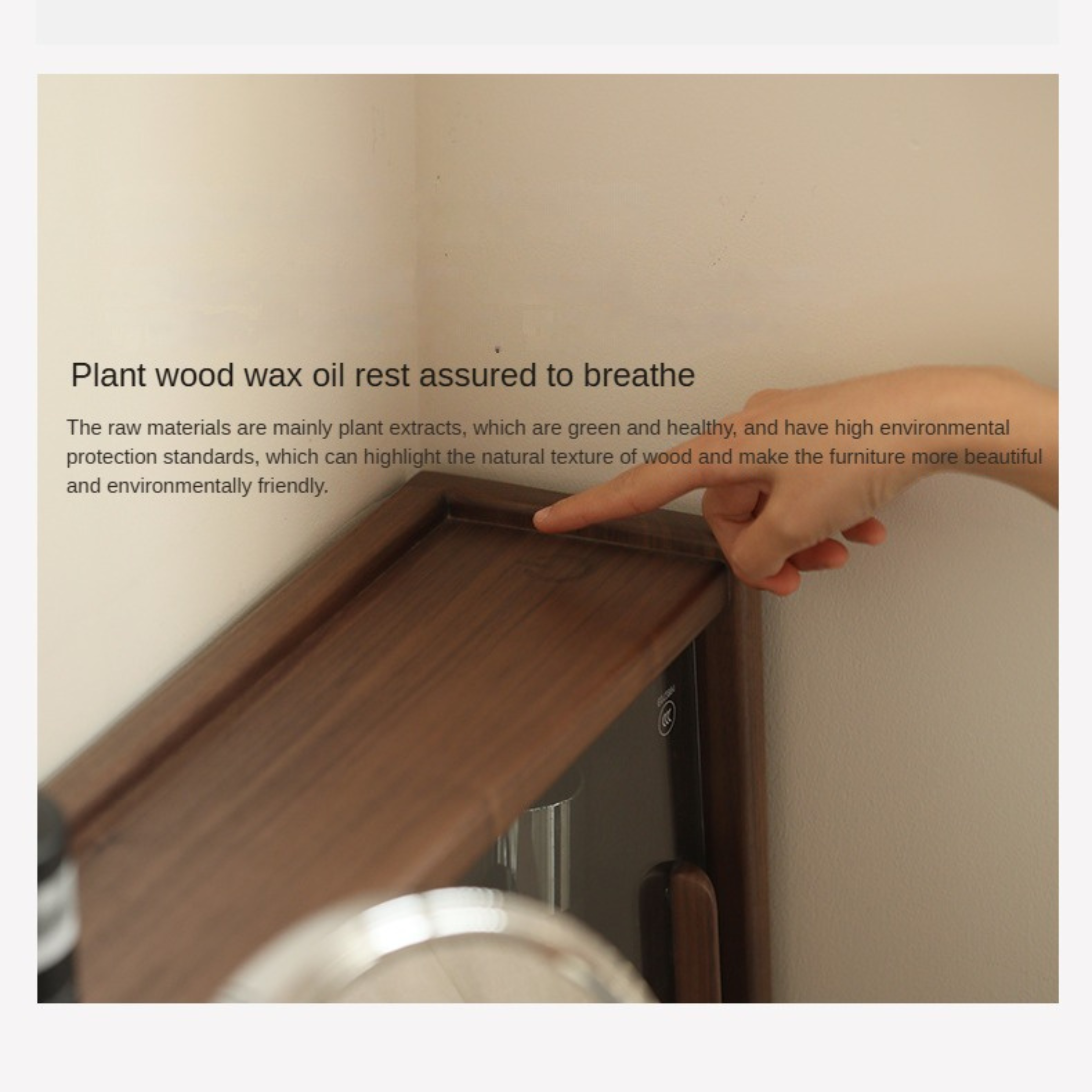 Black Walnut, Sandawood Light Luxury Retractable Vanity Table.