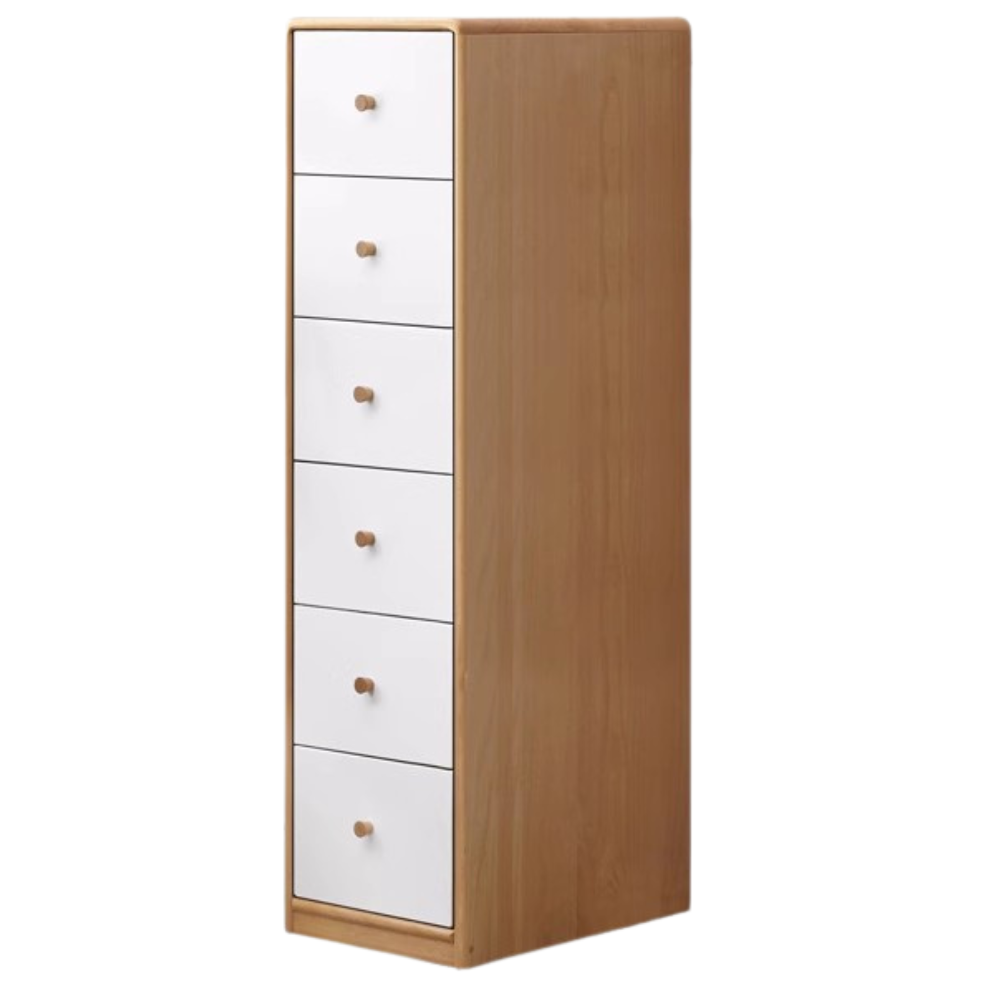 Oak, Beech Solid Wood Side Cabinet, Multi-Functional Storage