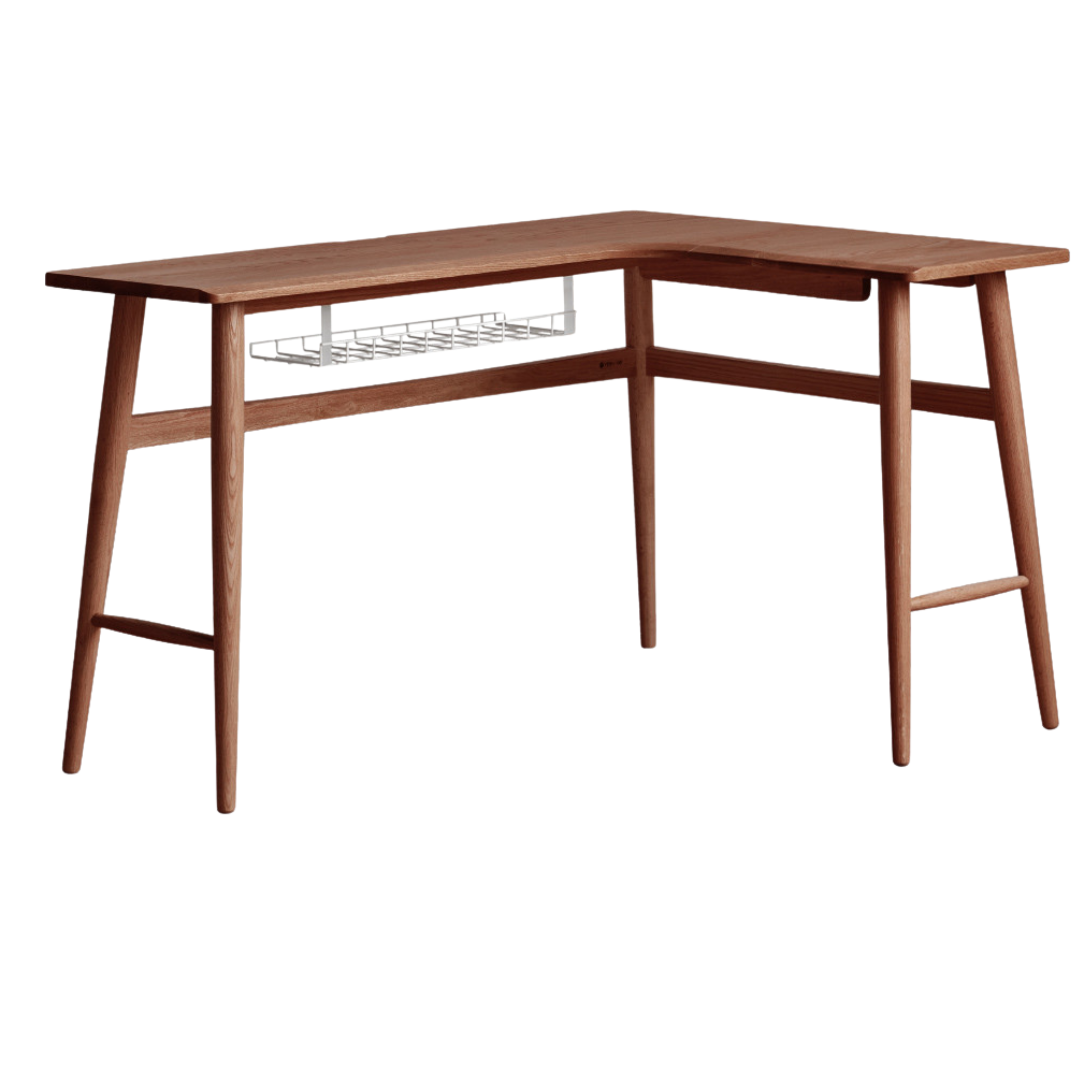 Oak, Rubberwood Solid Wood Corner Table Study Office Desk