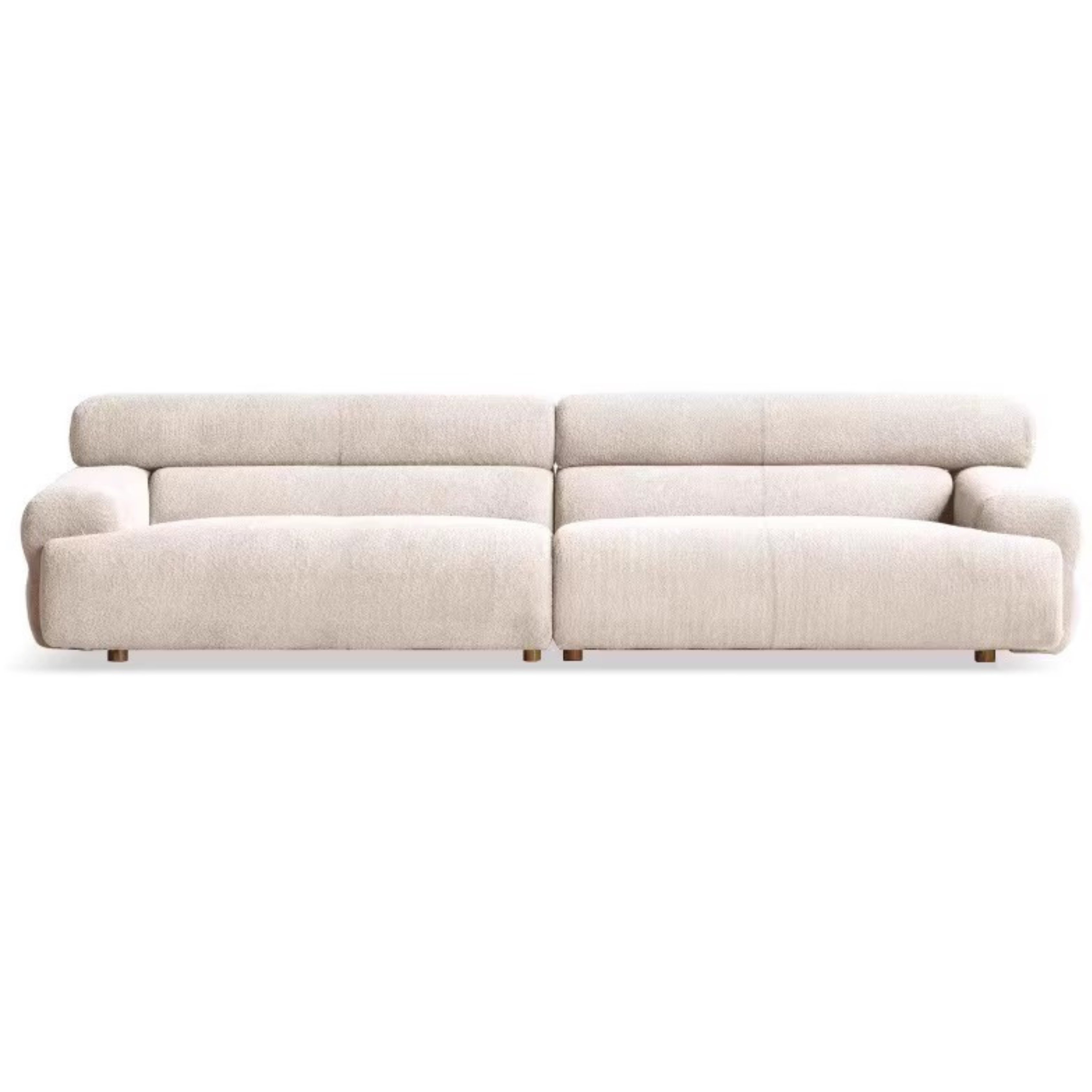 Velvet Three-seat Modular Fabric Sofa.