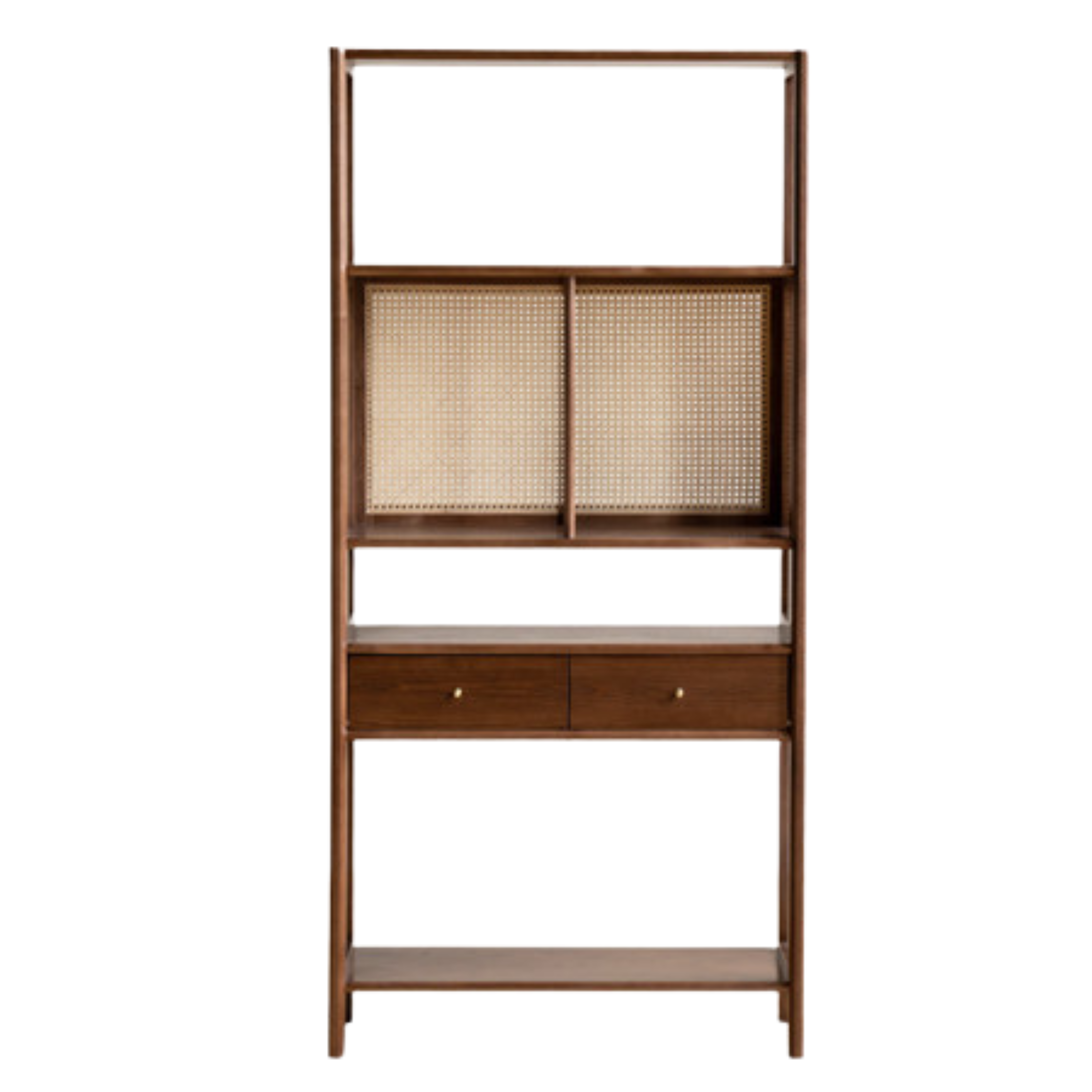Black Walnut Solid Wood Bookshelf Display Cabinet Simple Bookcase