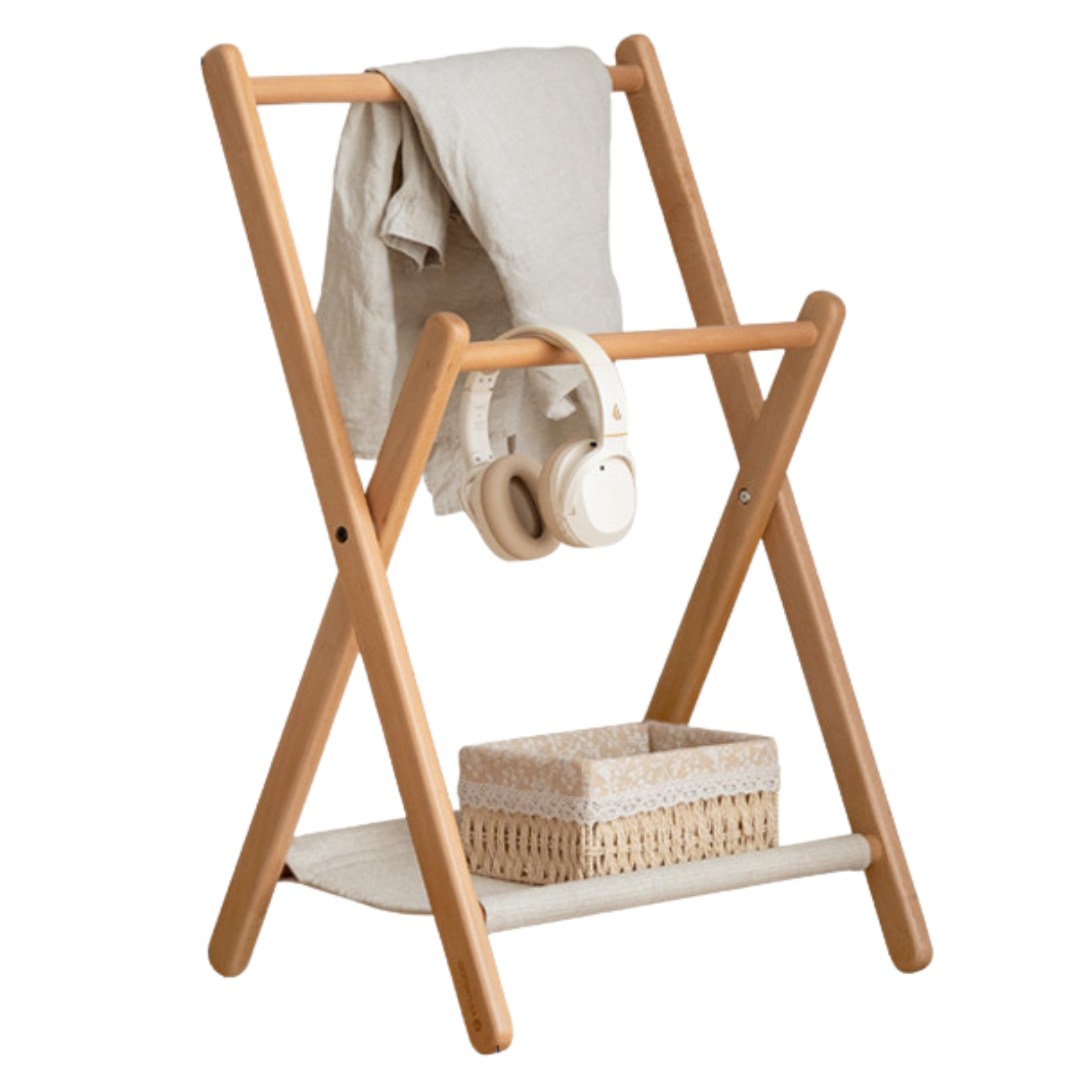 Beech solid wood clothes hanger