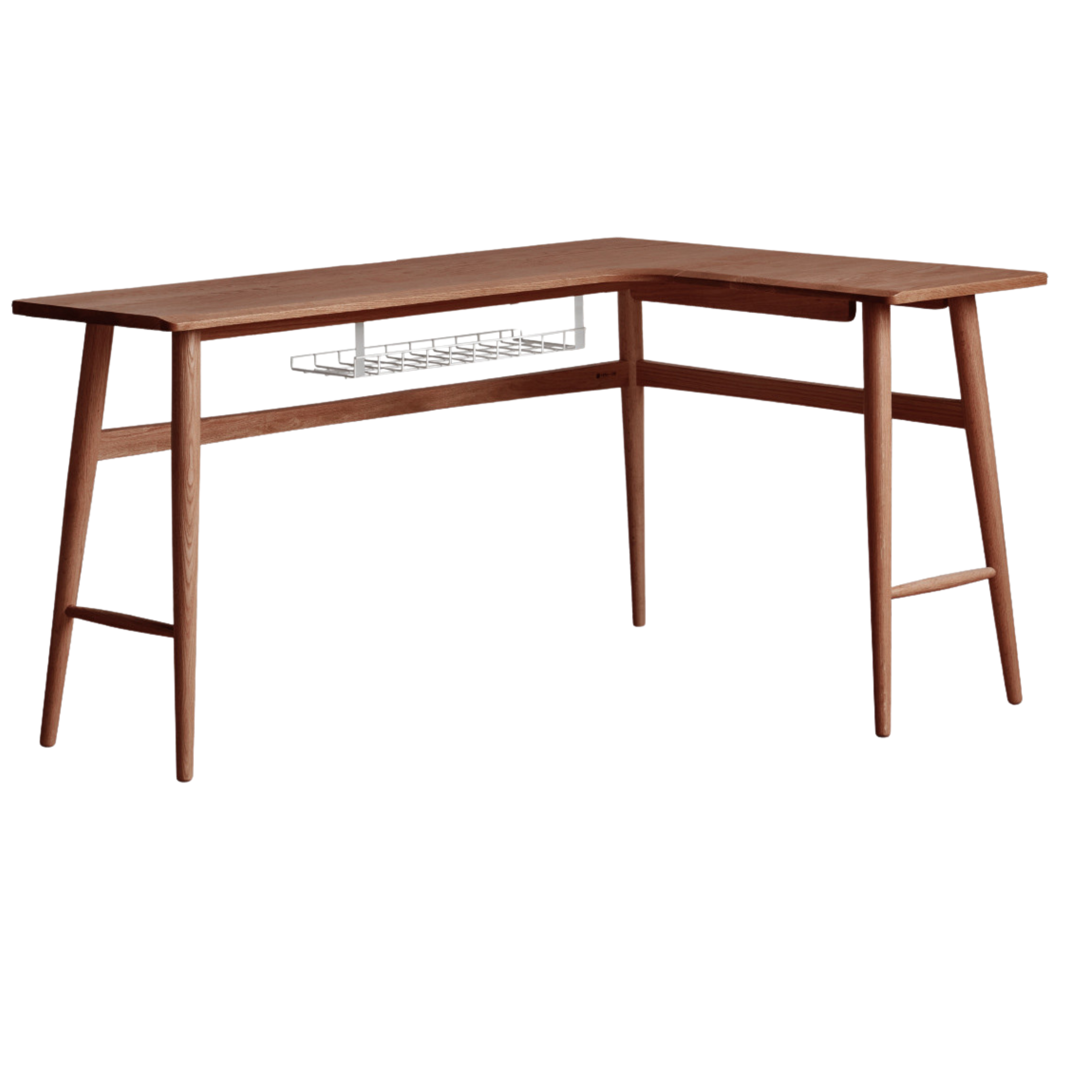Oak, Rubberwood Solid Wood Corner Table Study Office Desk