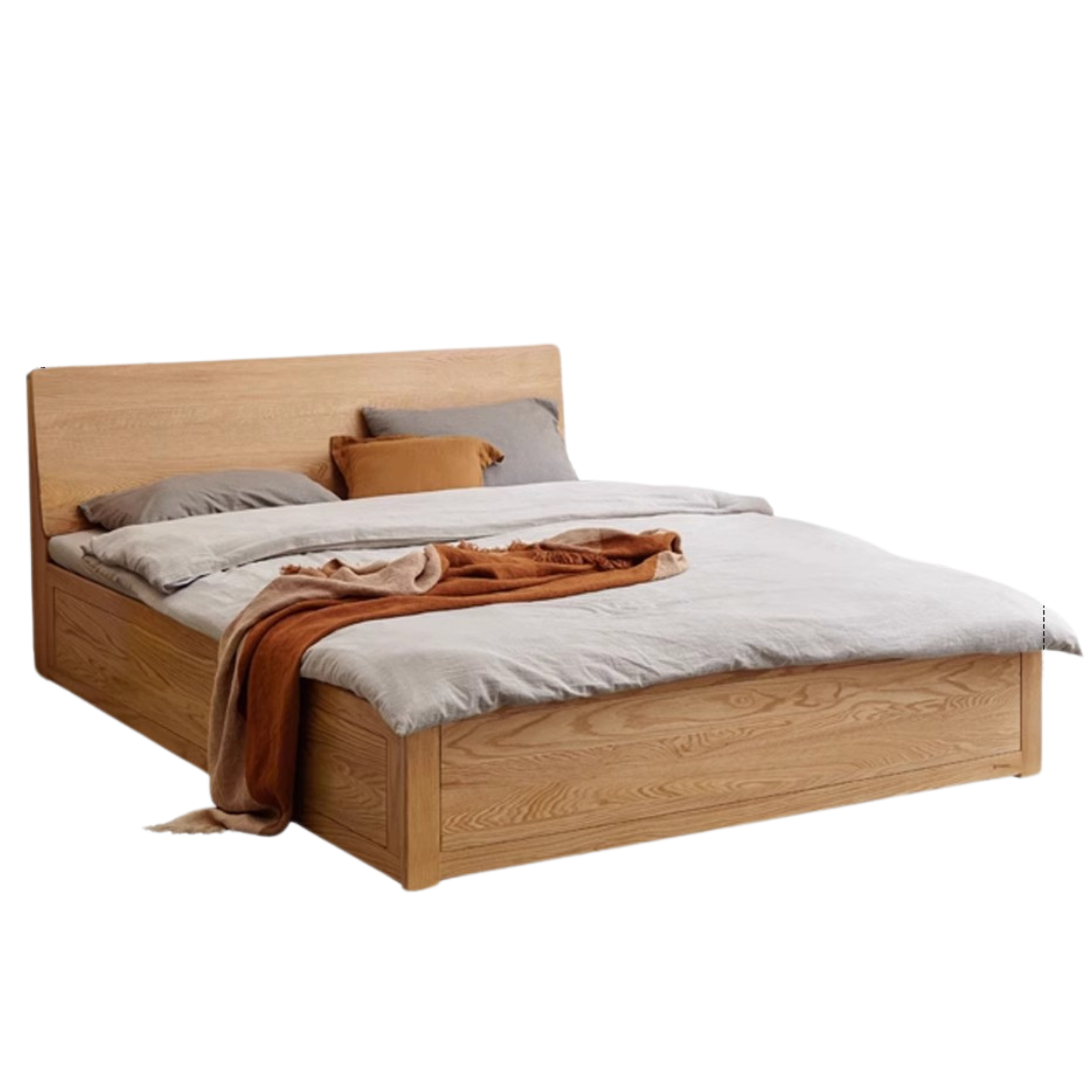Oak Solid Wood Box Bed