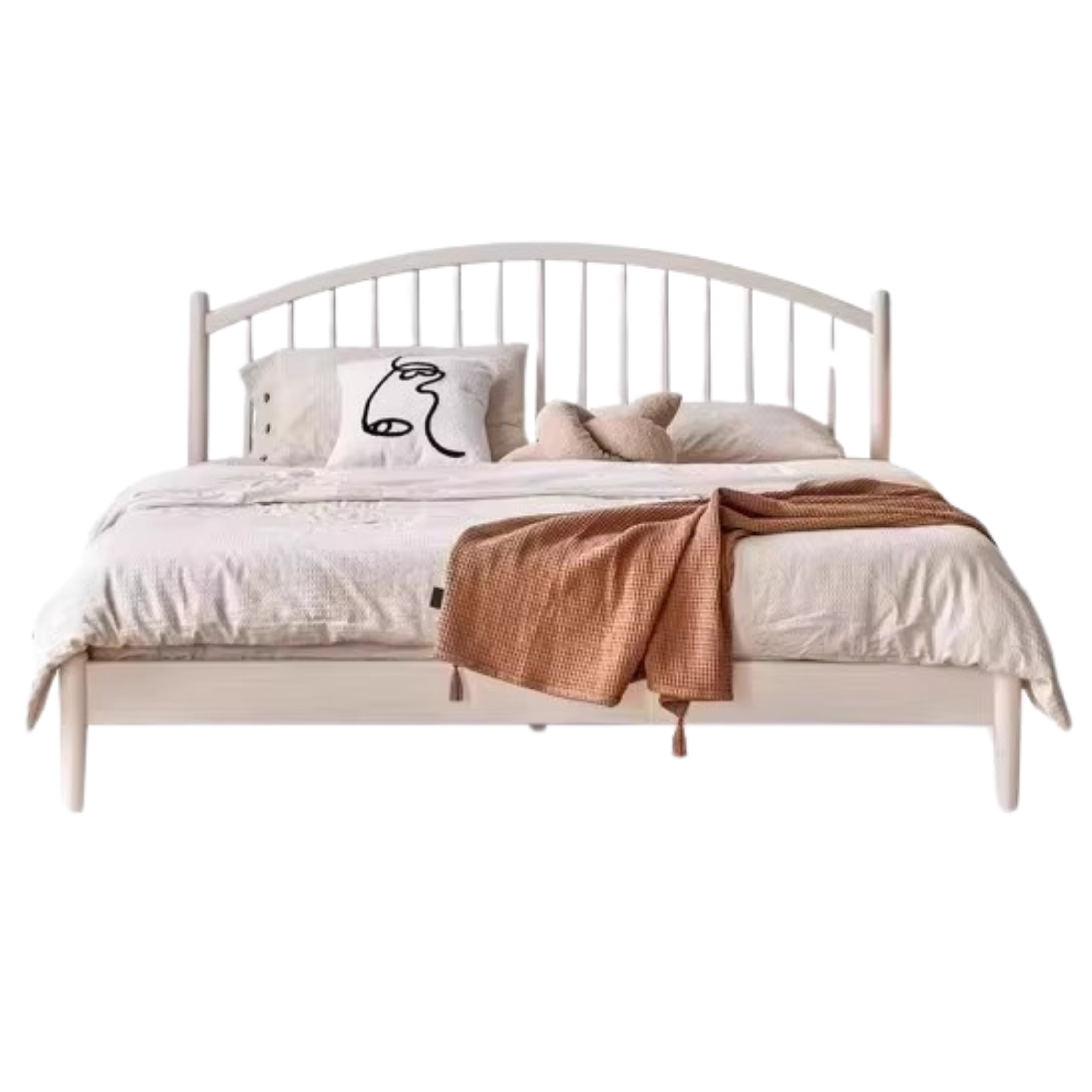 Beech, Poplar Solid Wood Bed