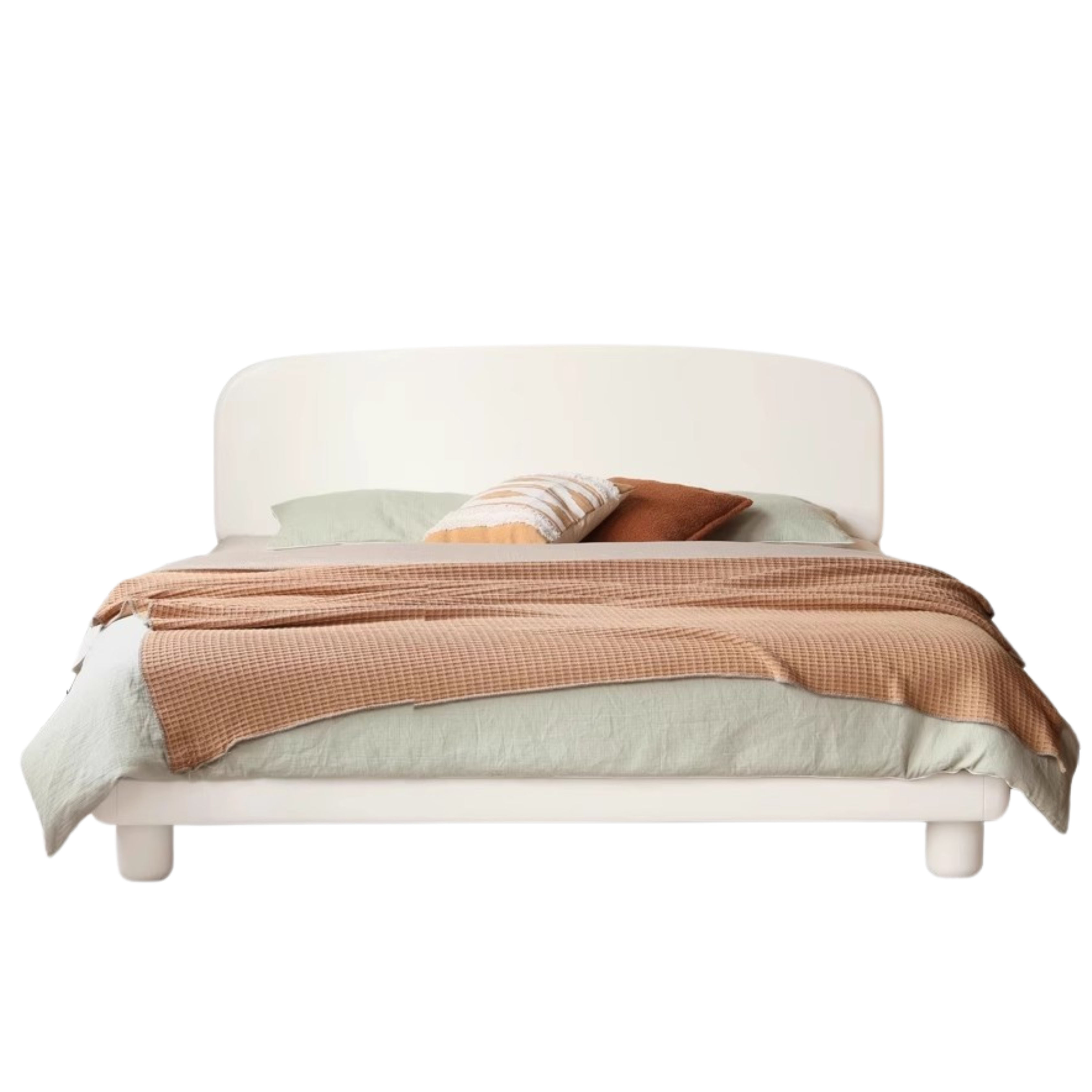 Poplar Solid Wood French Cream Style Bed