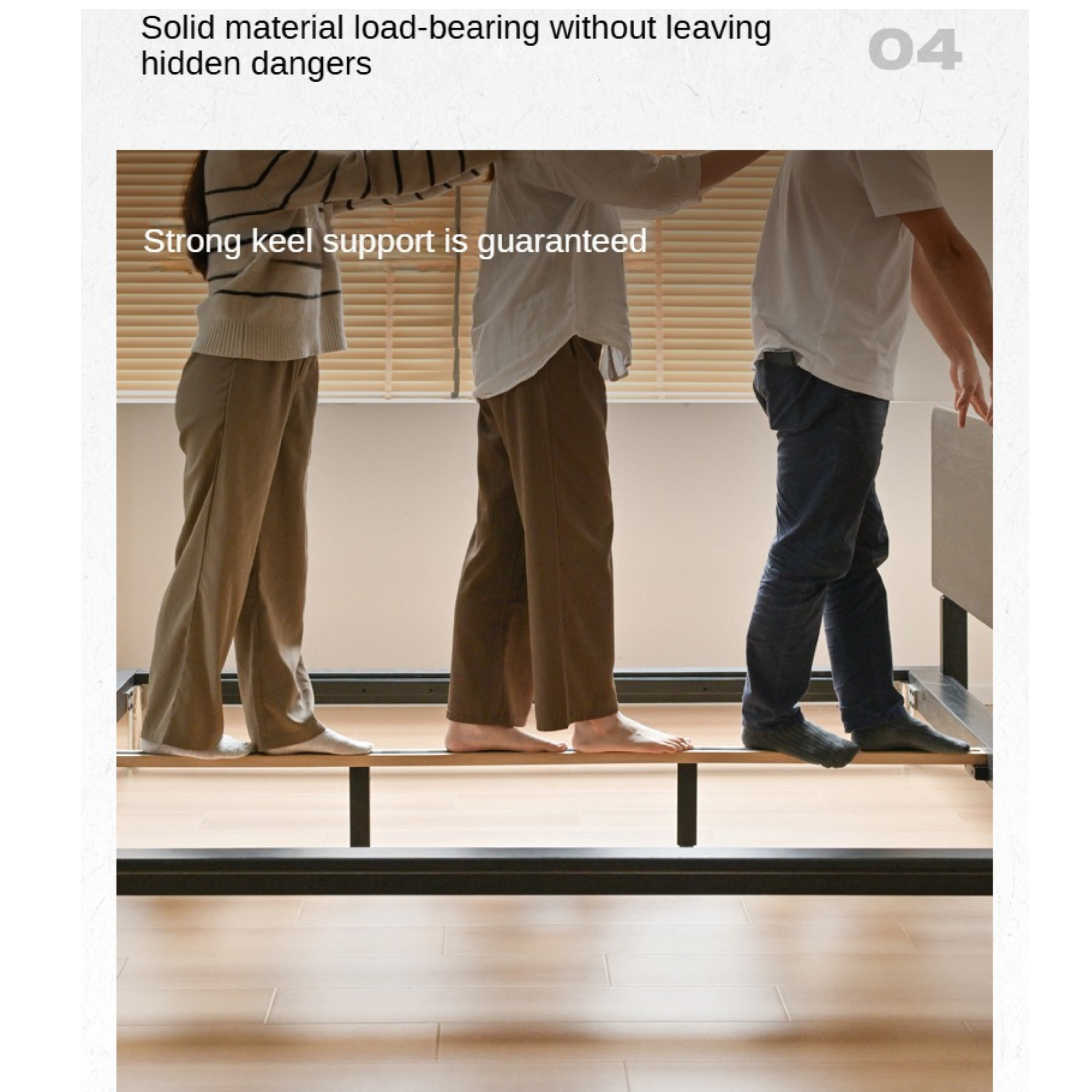 Ash, Oak Solid Wood Bed Vintage Bauhaus Style