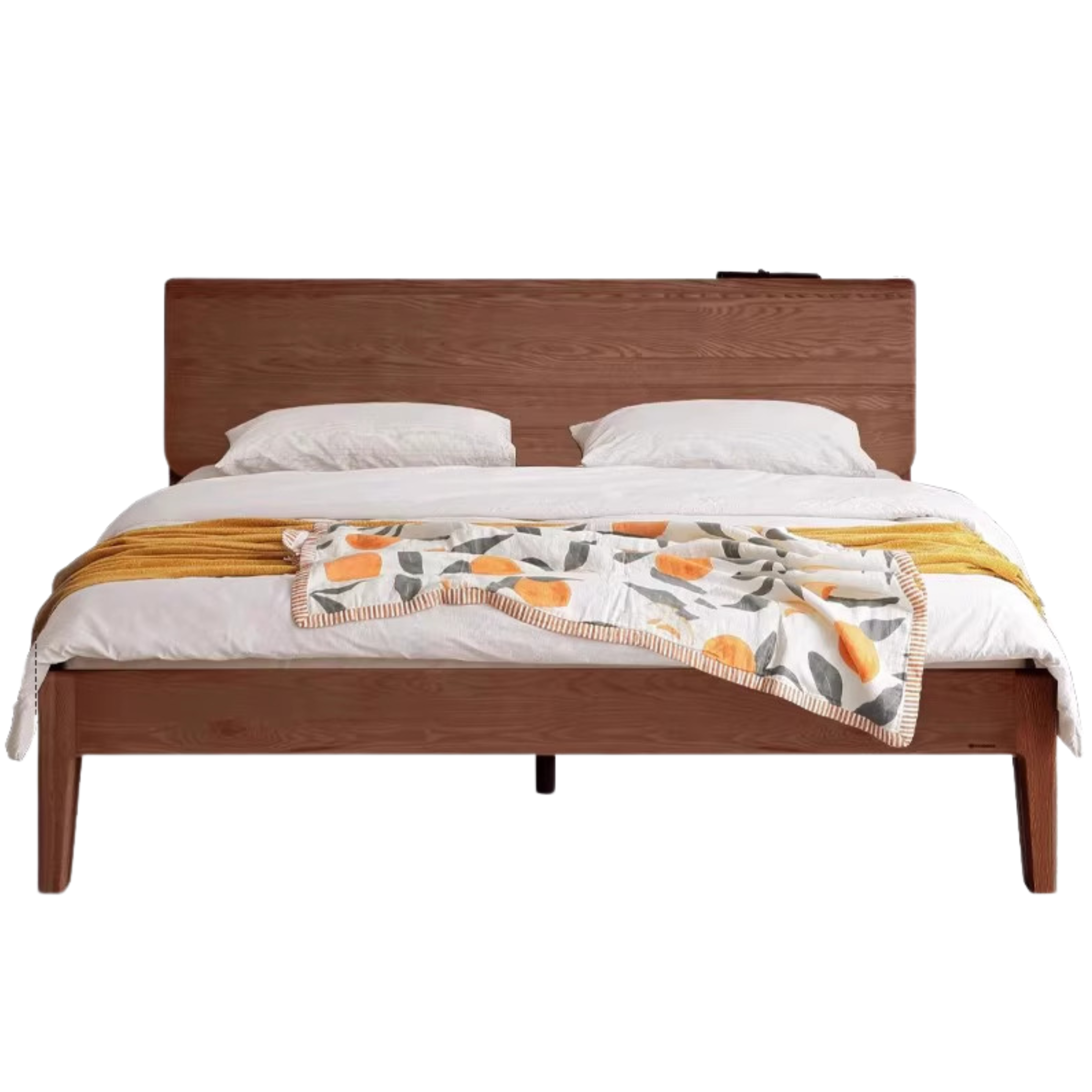 Ash Solid Wood With Socket Bed