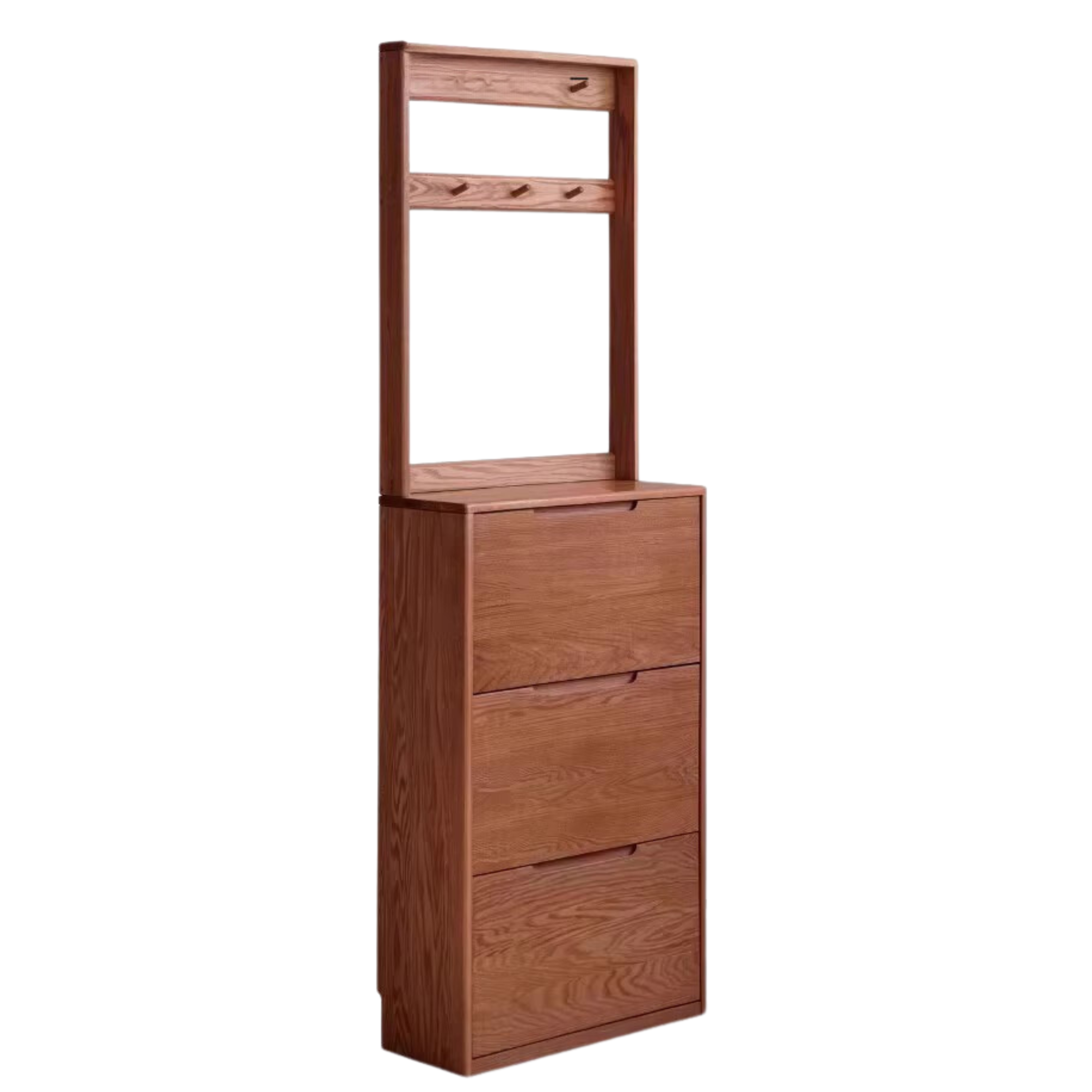 Oak, Poplar Solid Wood Ultra Thin Shoe Cabinet
