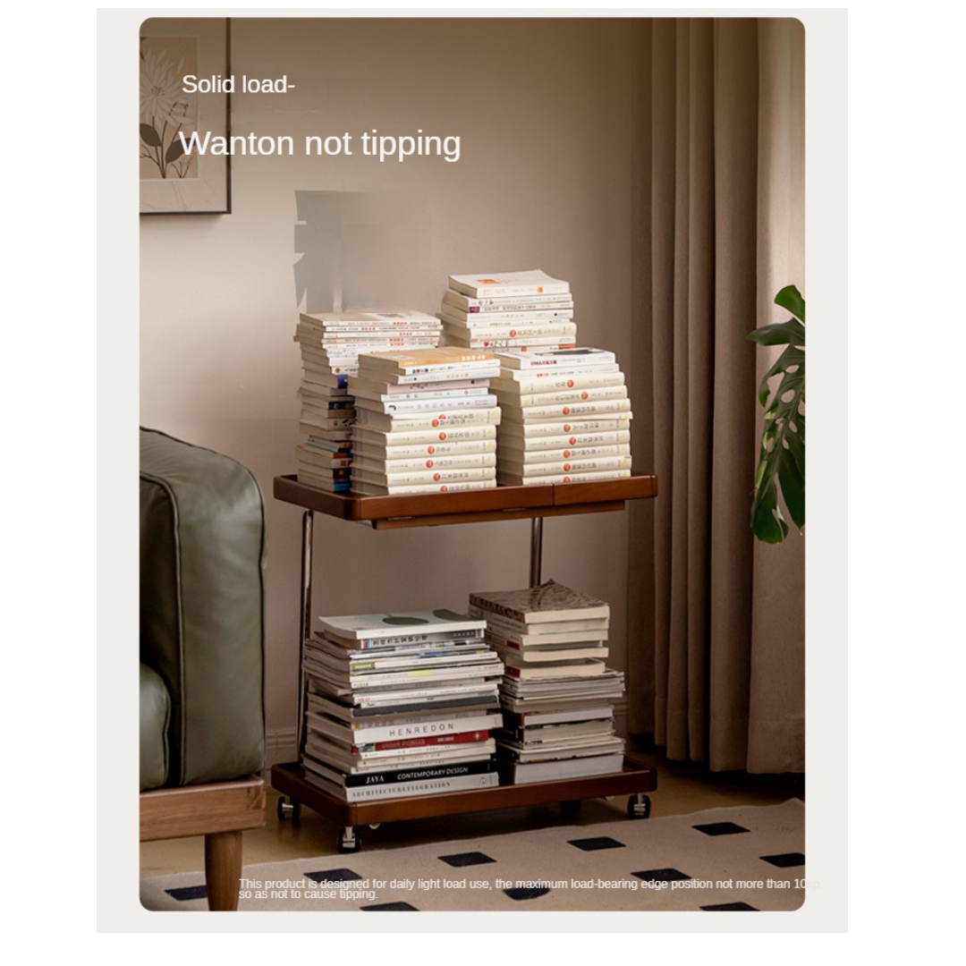 Poplar, Cherry, Black Walnut, Oak Solid Wood Mobile Side Table