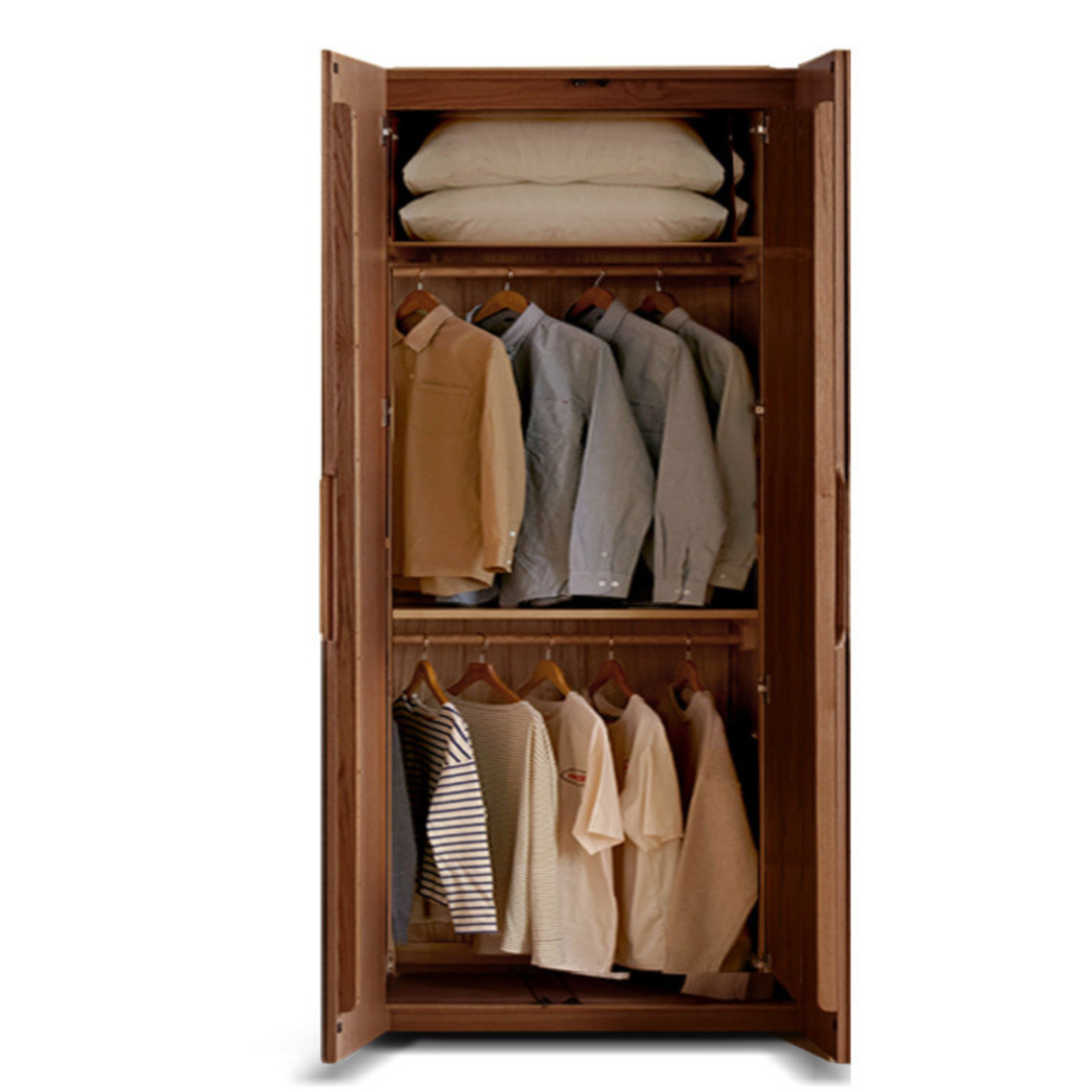 Oak Solid Wood Modern Wardrobe.