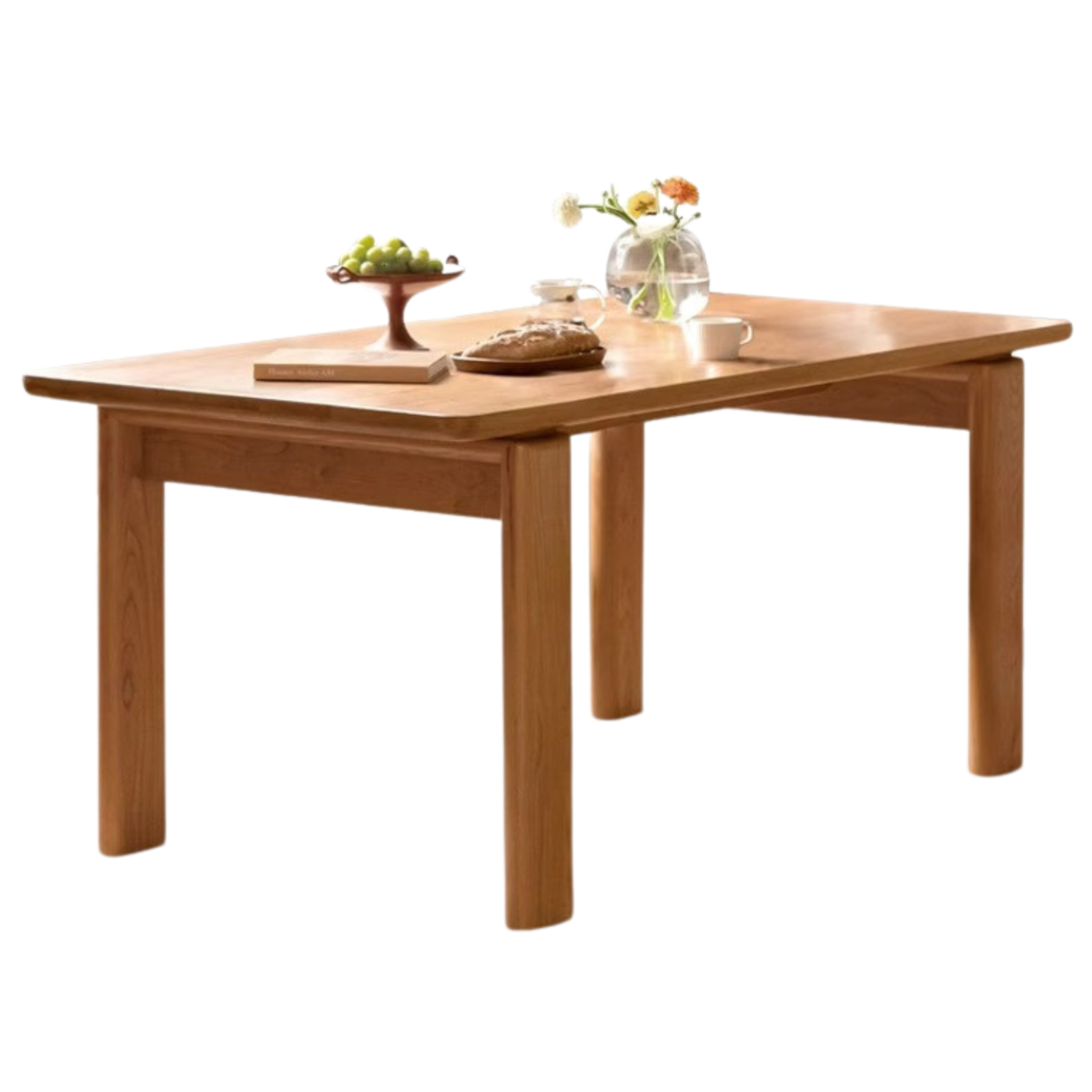Cherry Solid Wood Long Dining Table
