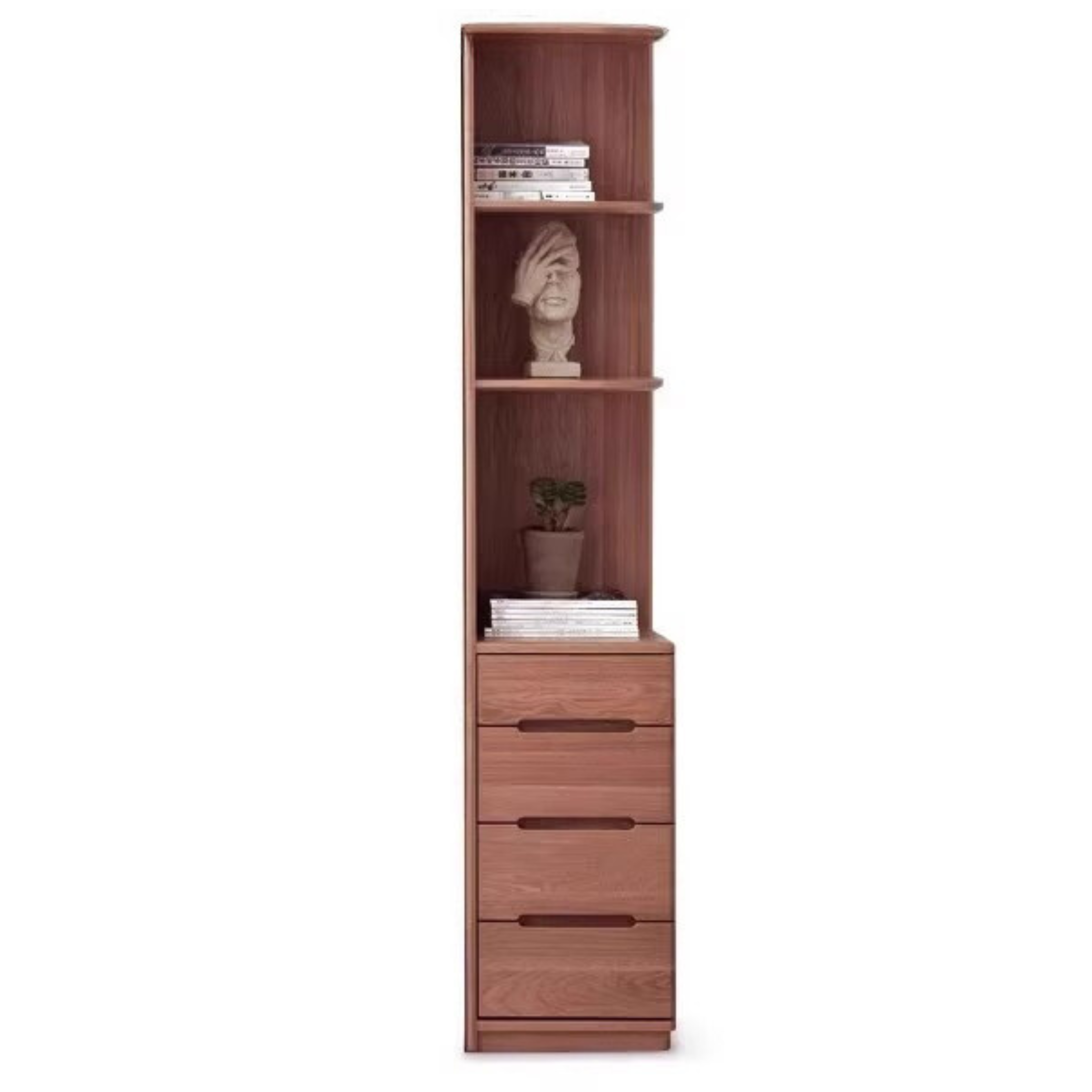 Oak Solid Wood Corner Floor-Standing Free Combination Bookshelf