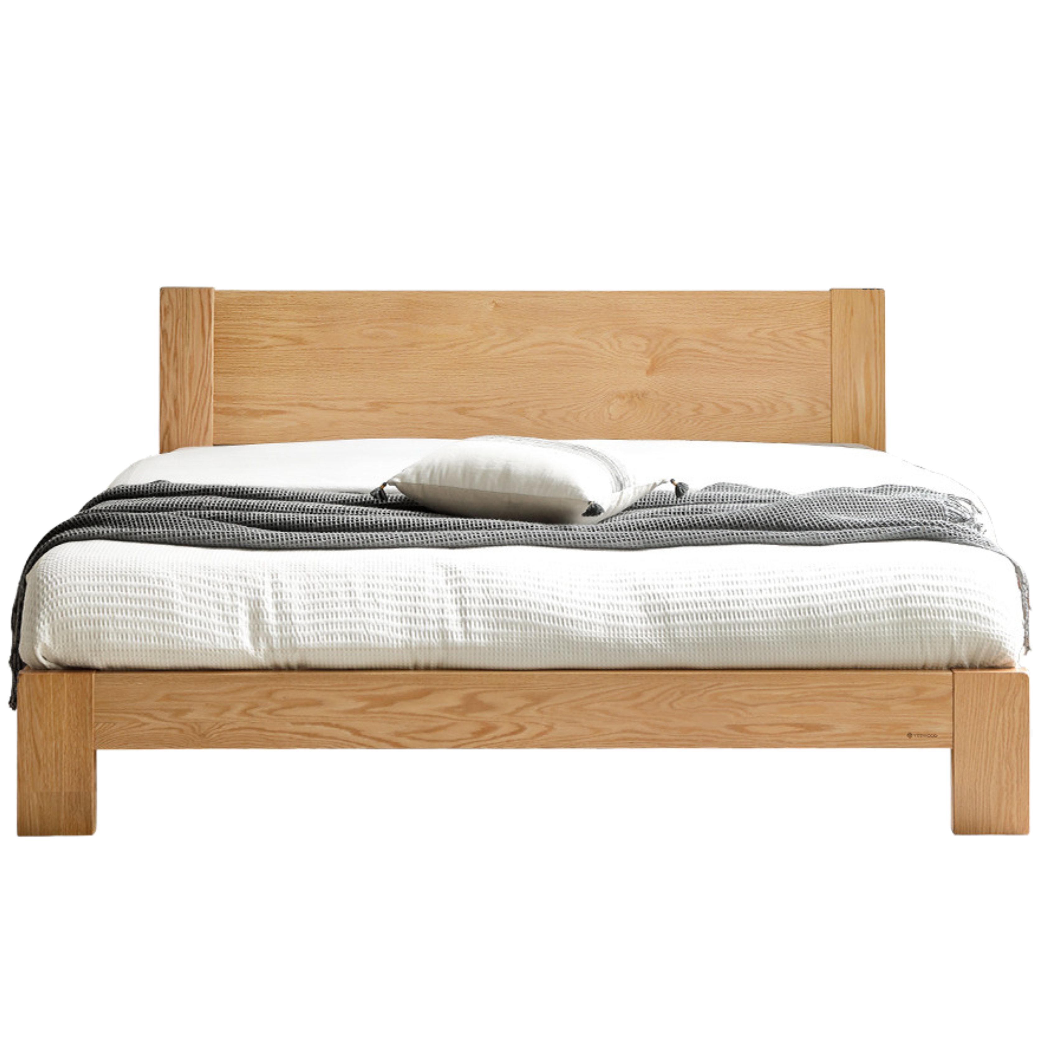Oak, Rubberwood Solid Wood Bed - SPECIAL PRICE