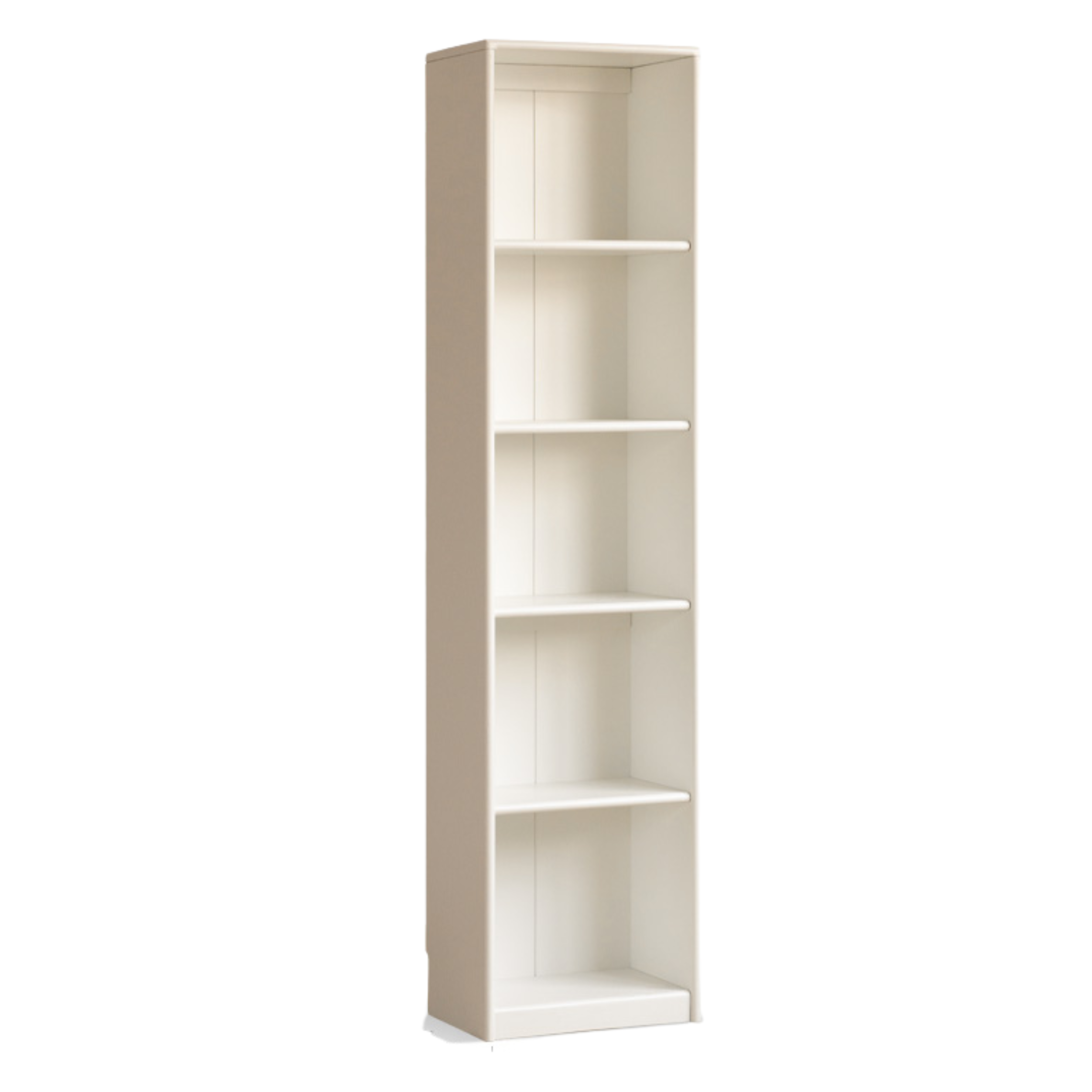 Solid RubberWood Bookcase White With Glass Door French Cream Style