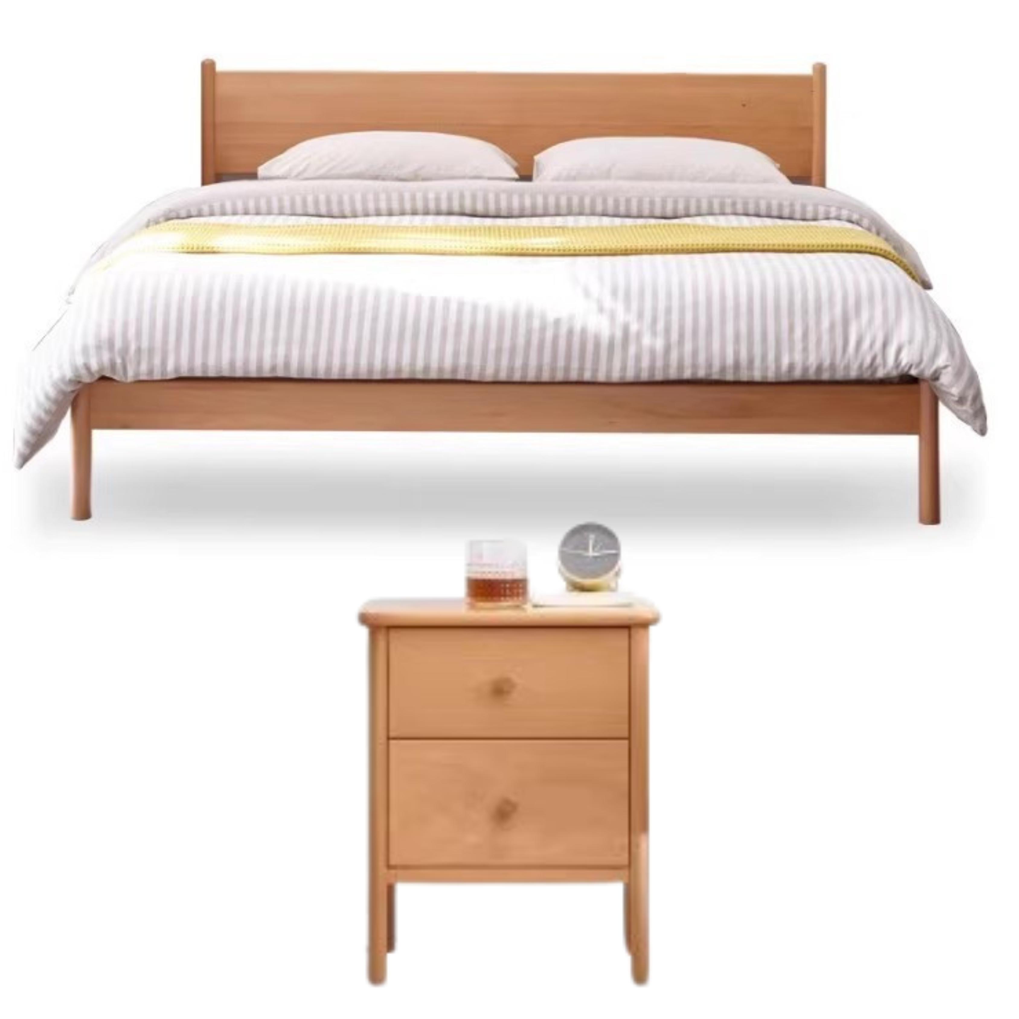 European Beech Solid Wood Bed