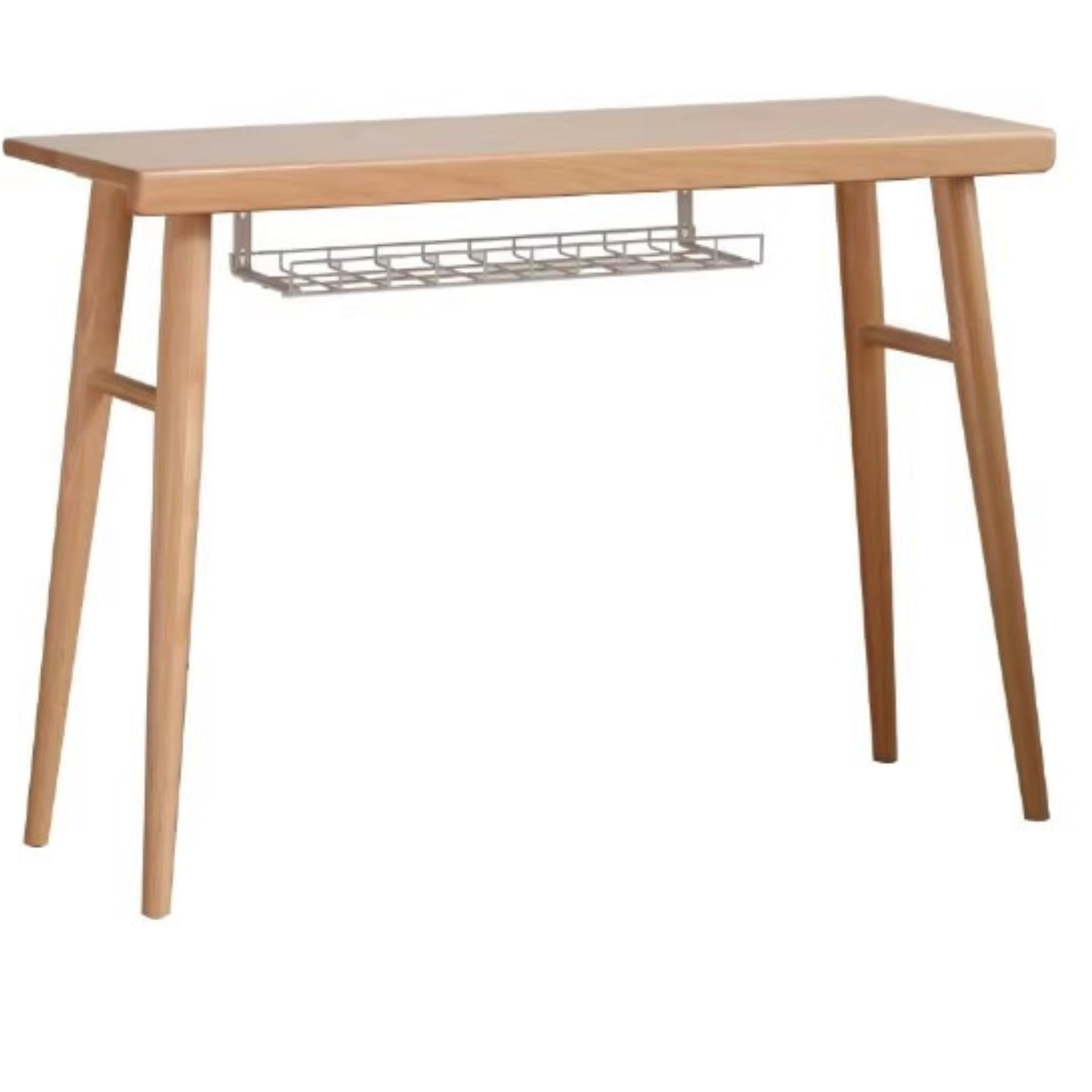 Beech Solid Wood Office DeskStorage Rack Integrated