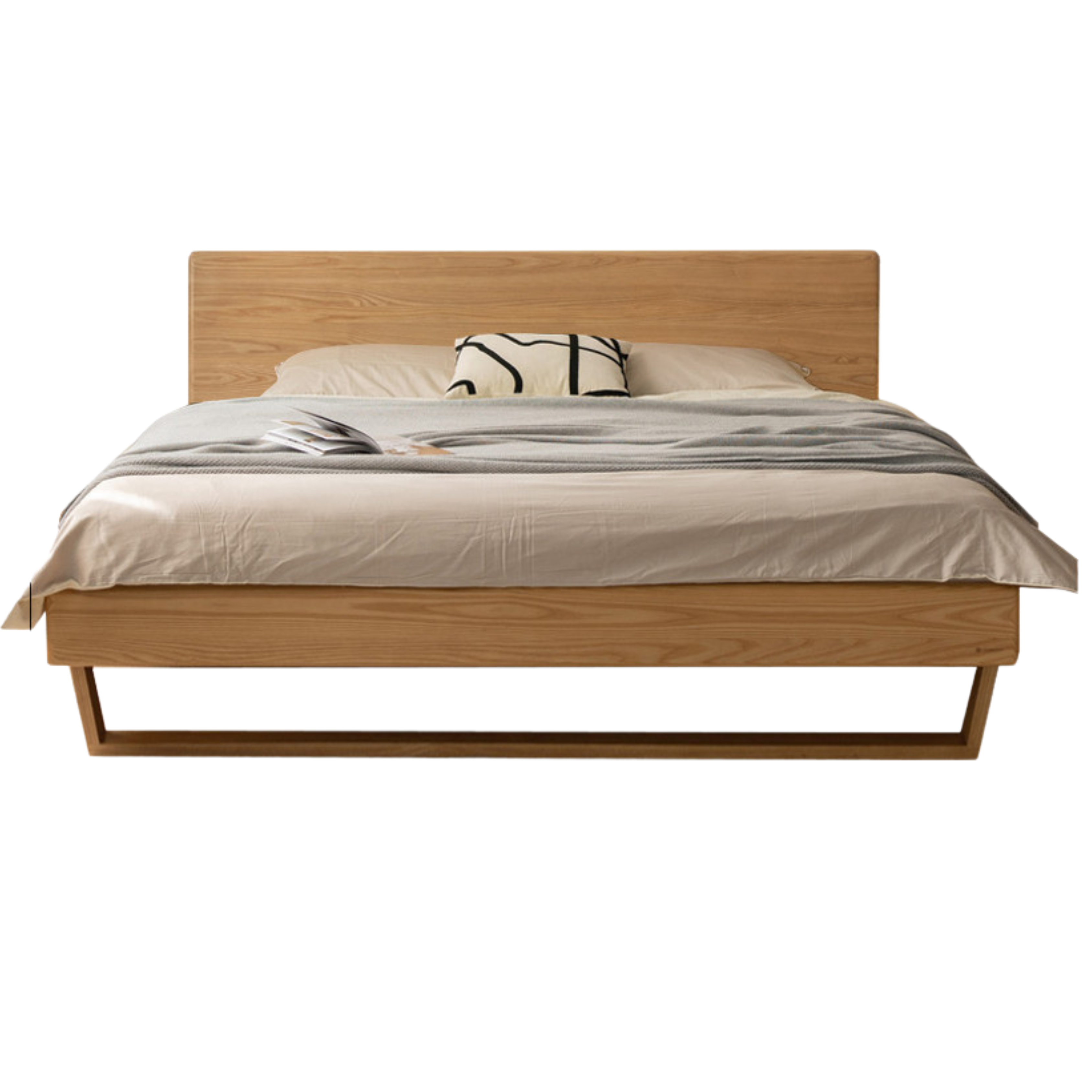 Oak, Ash Solid Wood Nordic Simple Suspended Bed