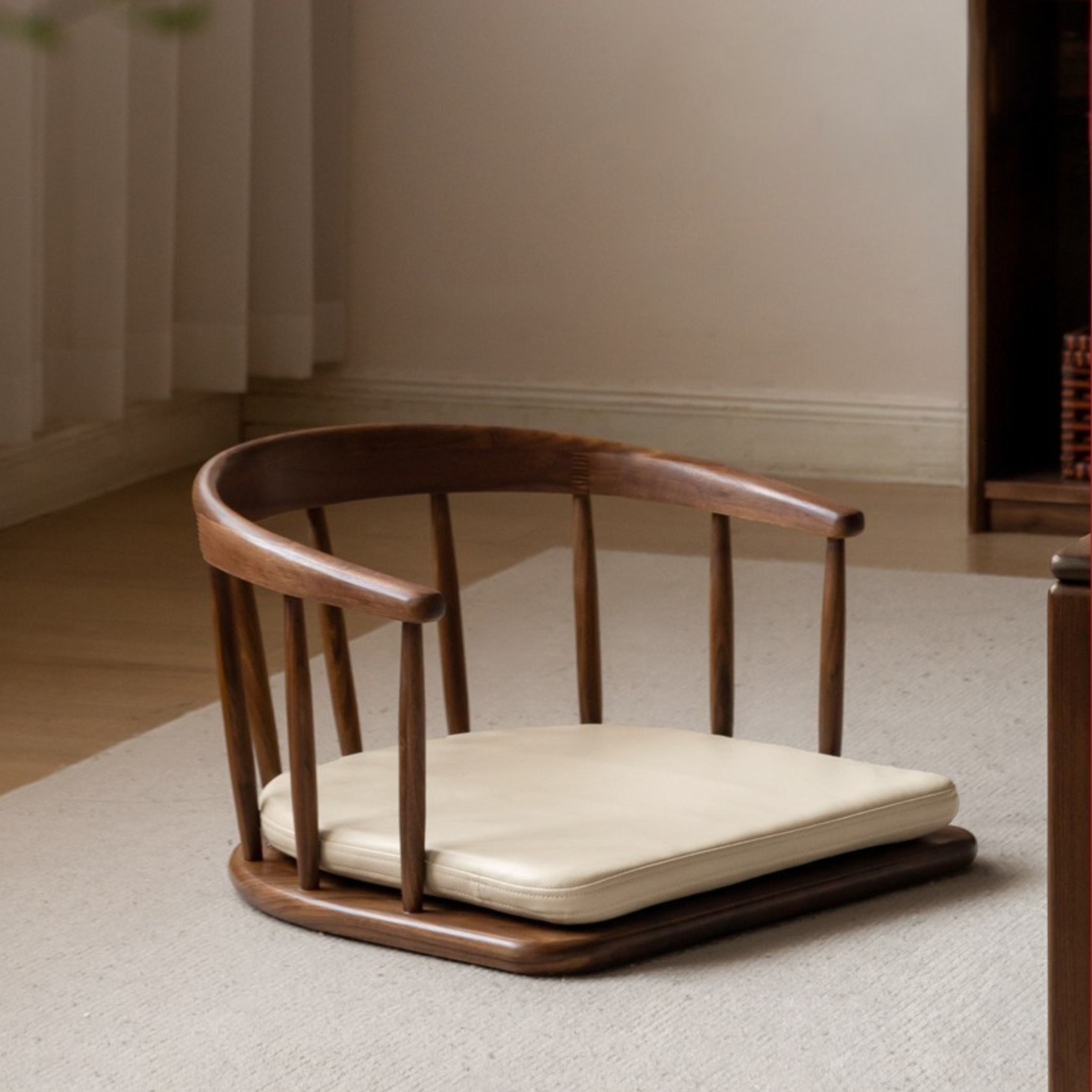Black Walnut Solid Wood Tea Chair