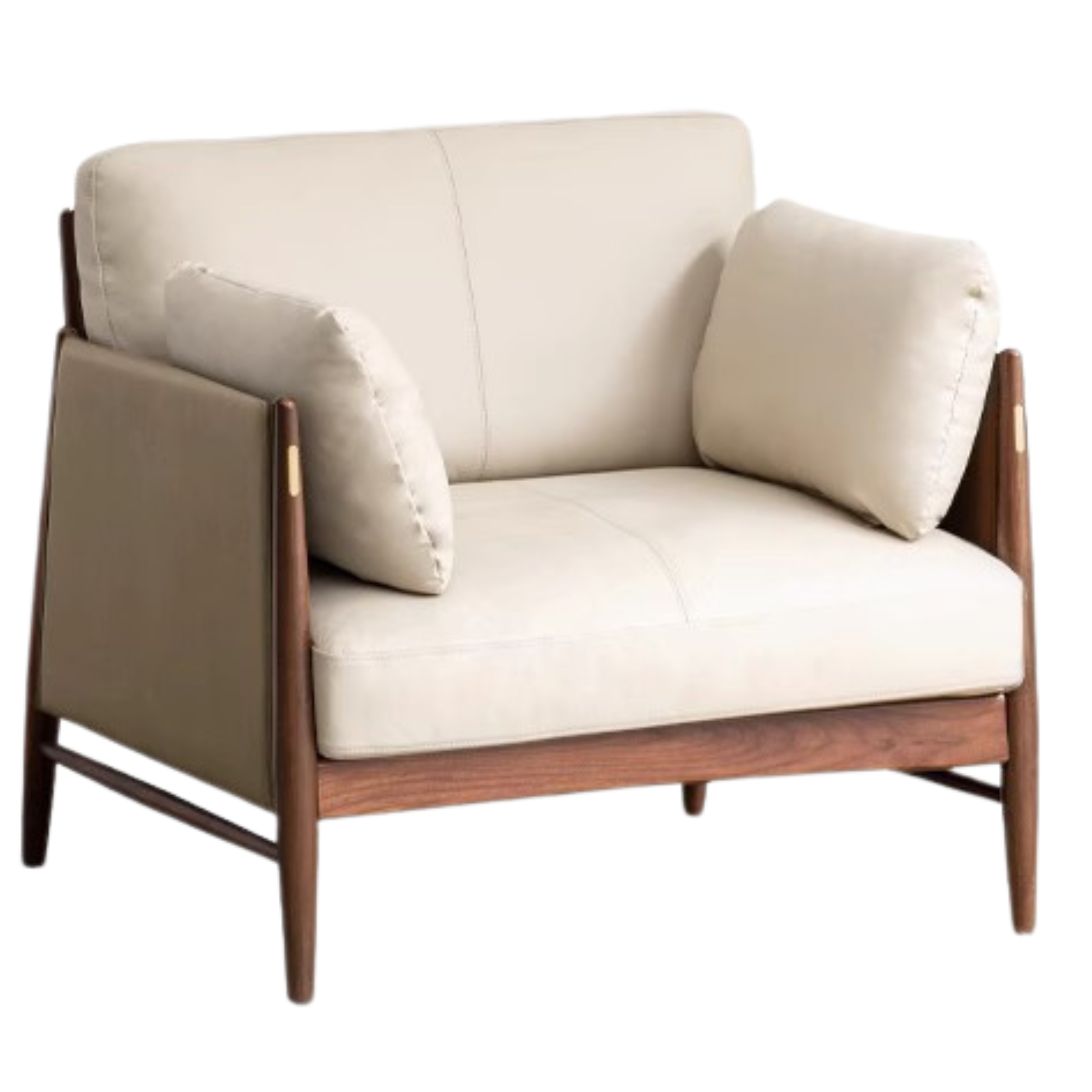 Black Walnut Solid Wood Armchair)
