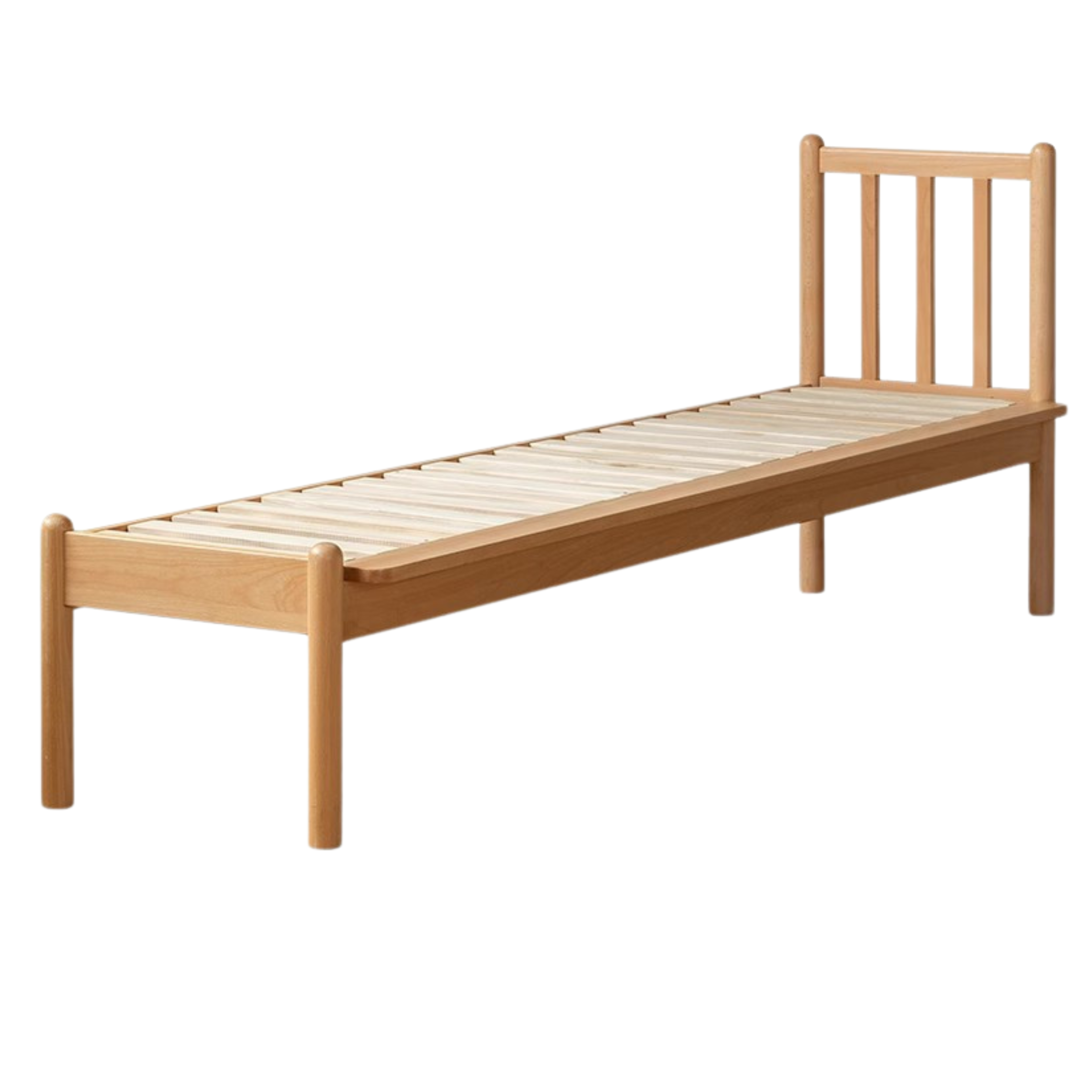 Beech solid wood children's bed with guardrails spliced bed<