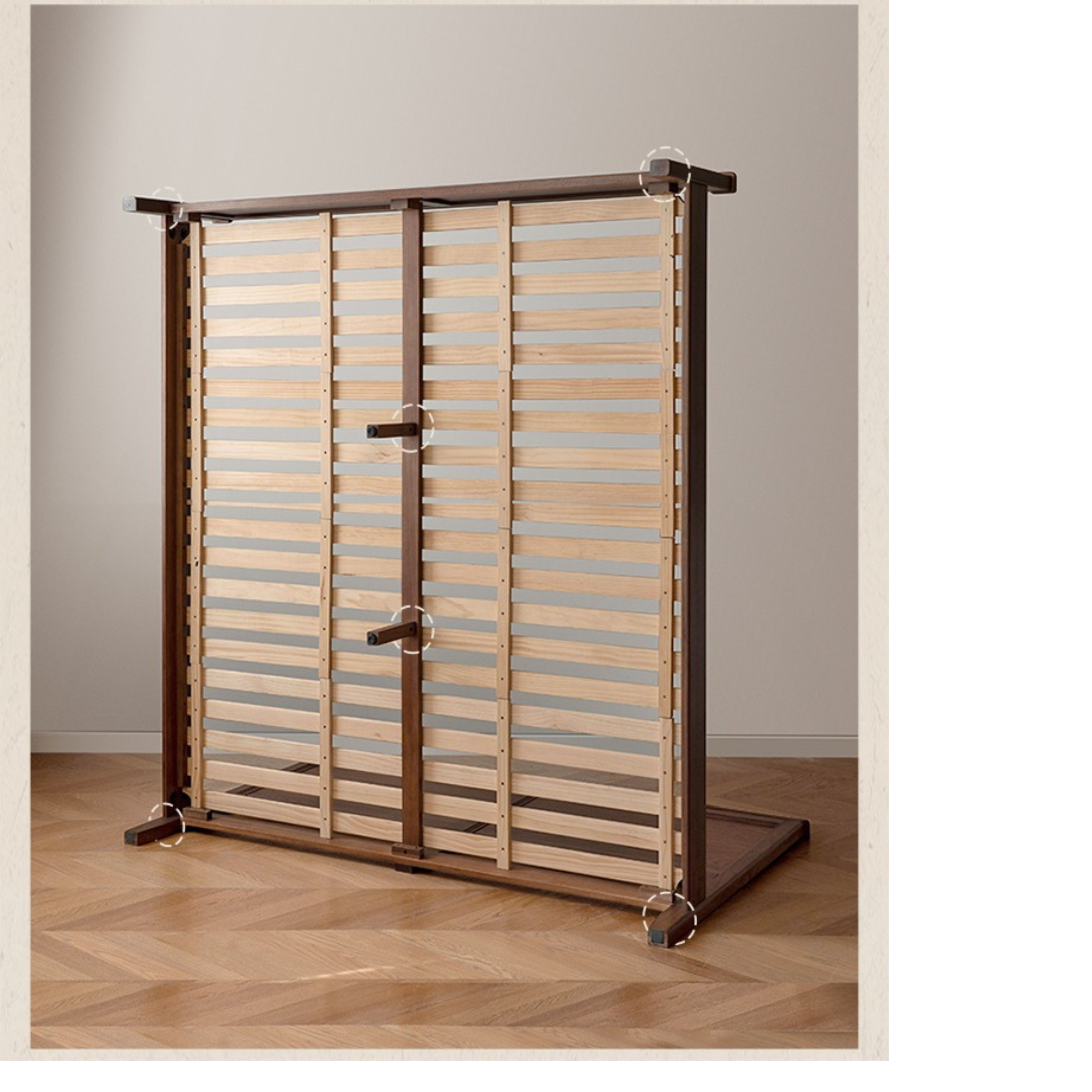 Black walnut solid wood American retro bed