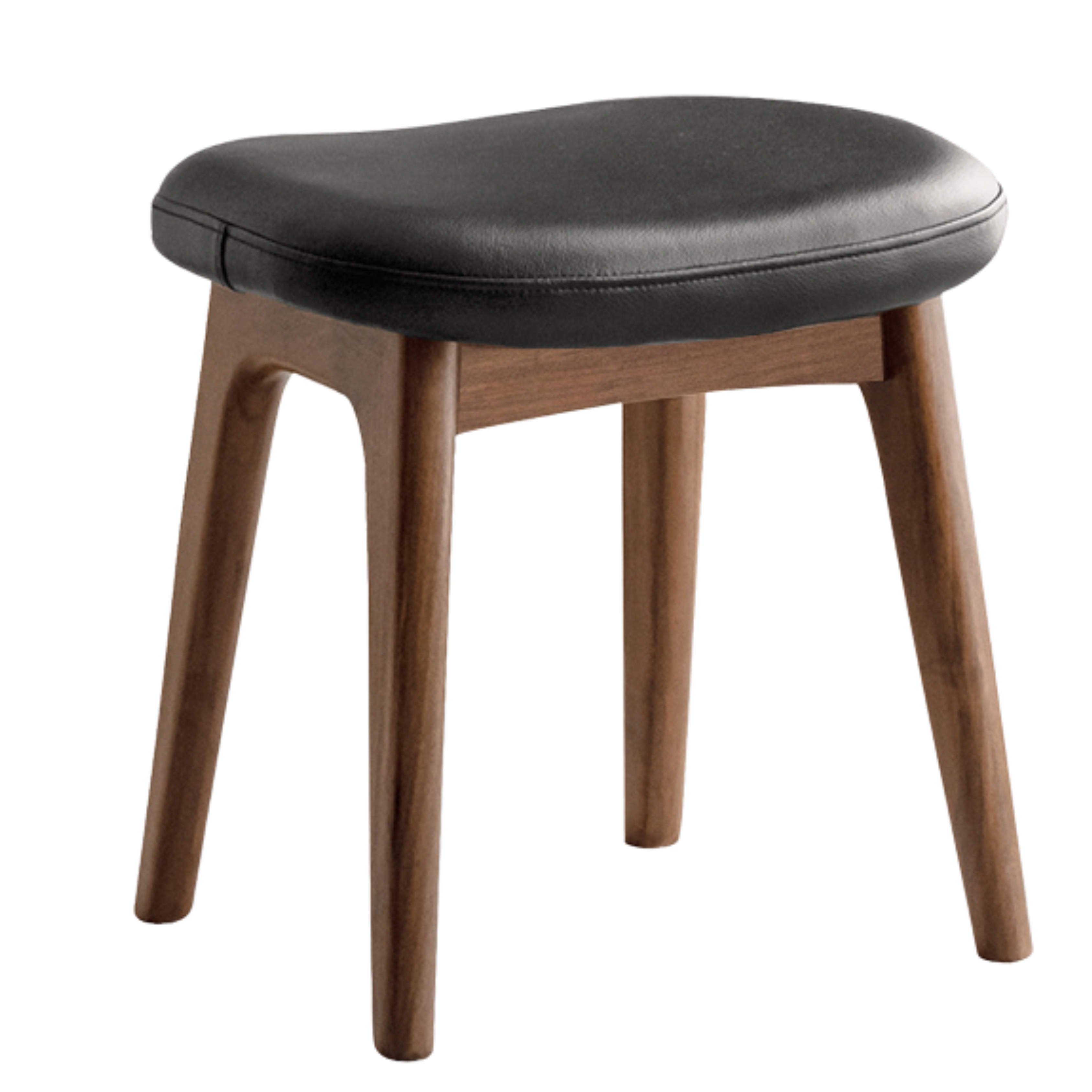 Oak, Black Walnut, Ash, Poplar Solid Wood Makeup Soft Stool.