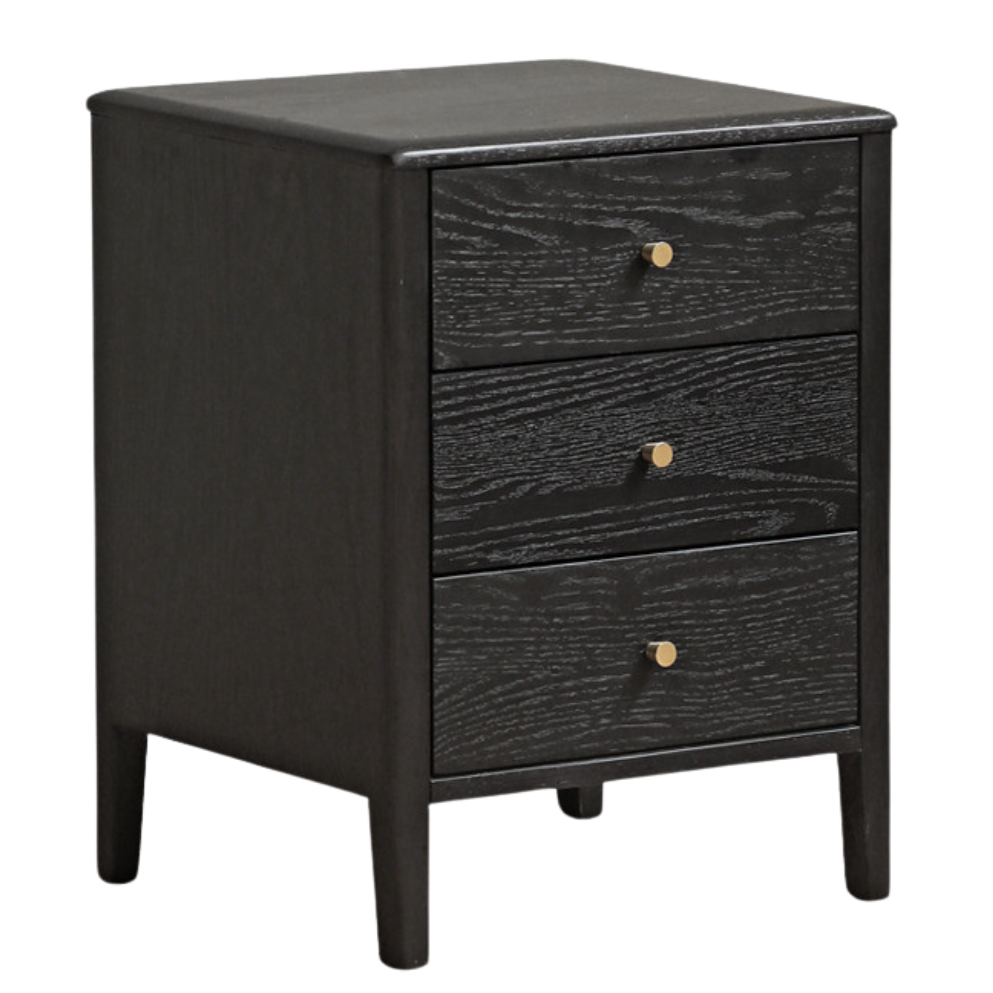 Oak solid wood retro smoky color Nightstand.