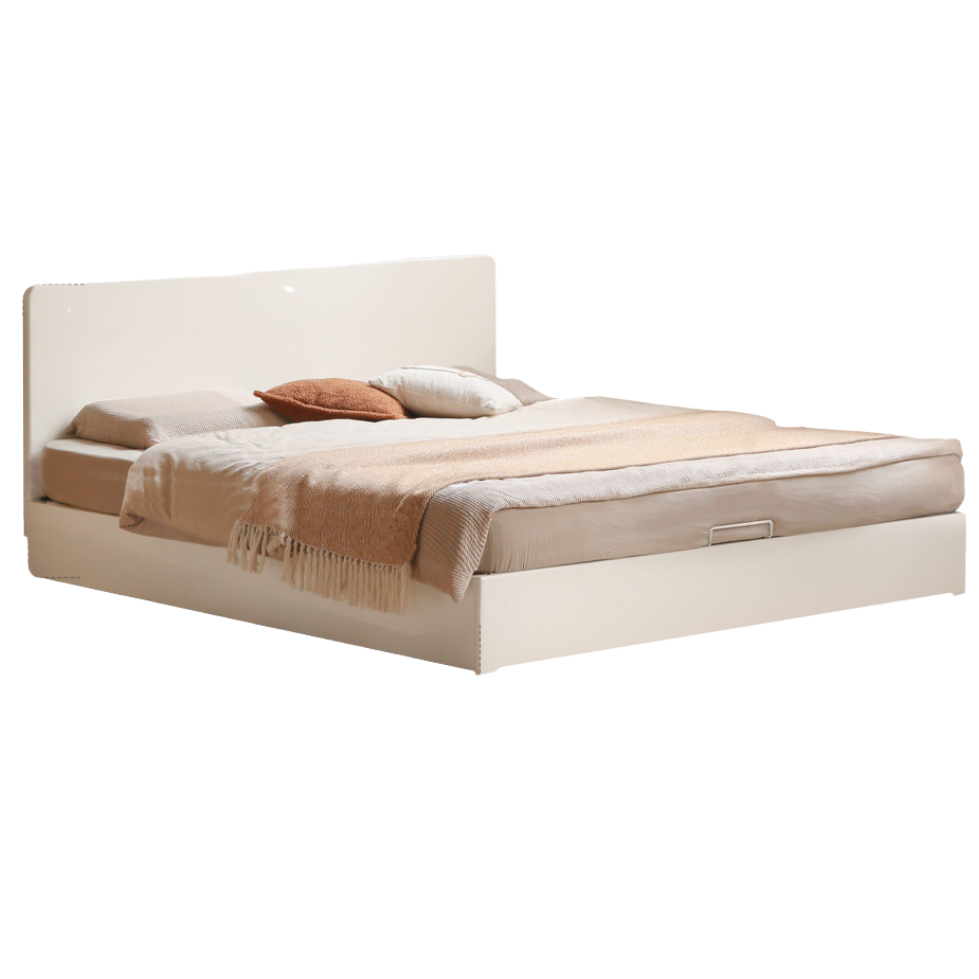 Rubber wood, Poplar solid wood white open box bed