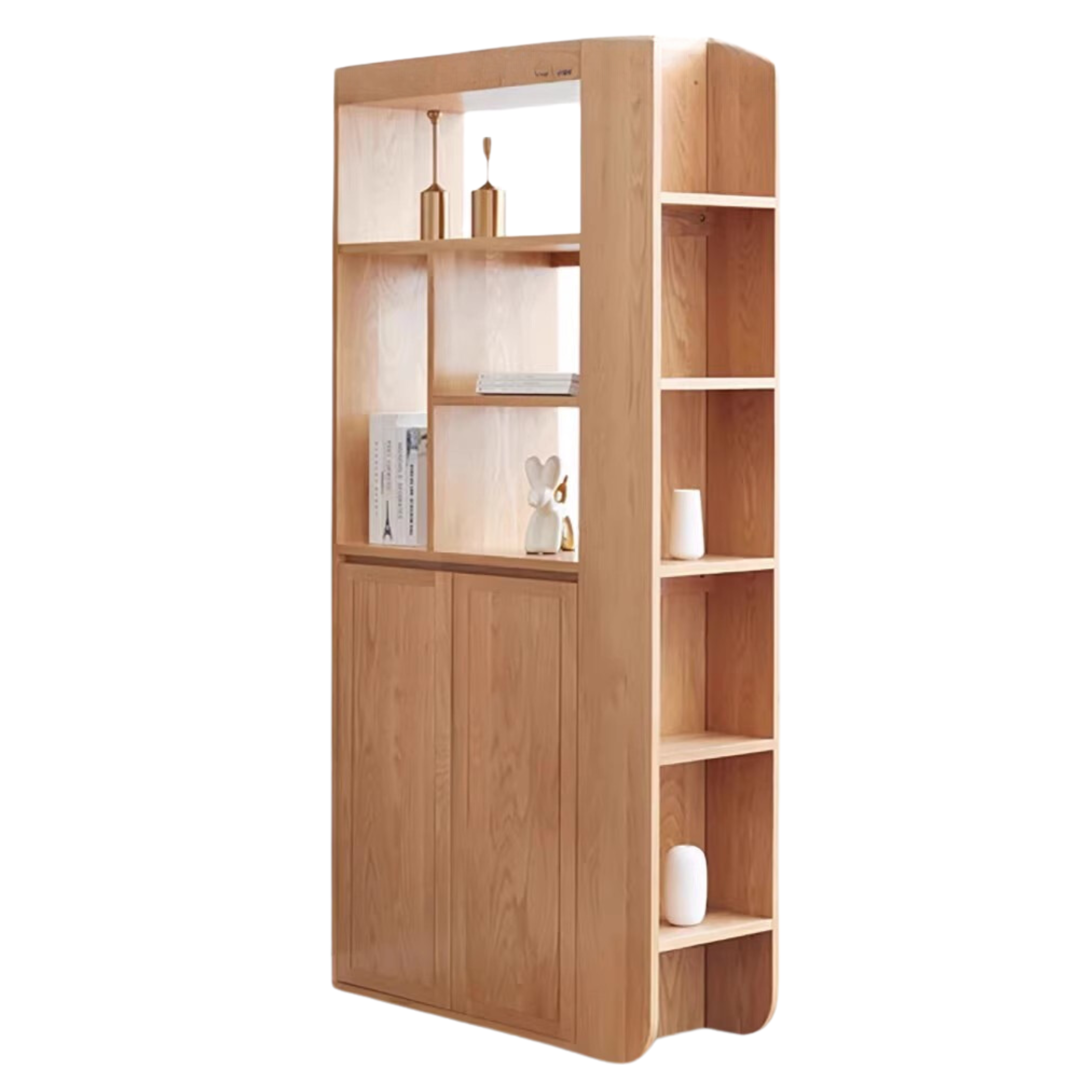 Oak, Ash Solid Wood Entrance Partition Cabinet