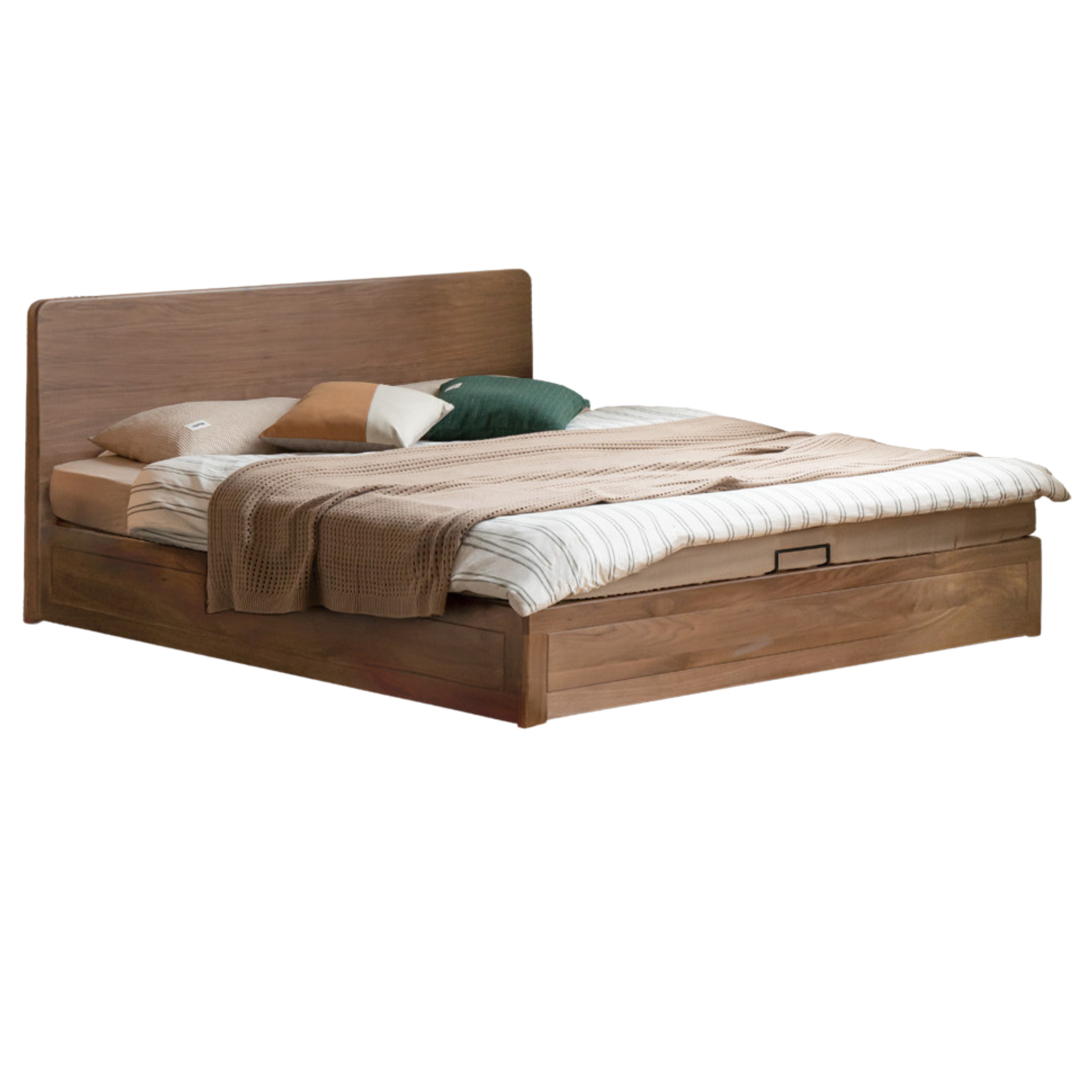 North American black walnut solid wood light luxury box bed