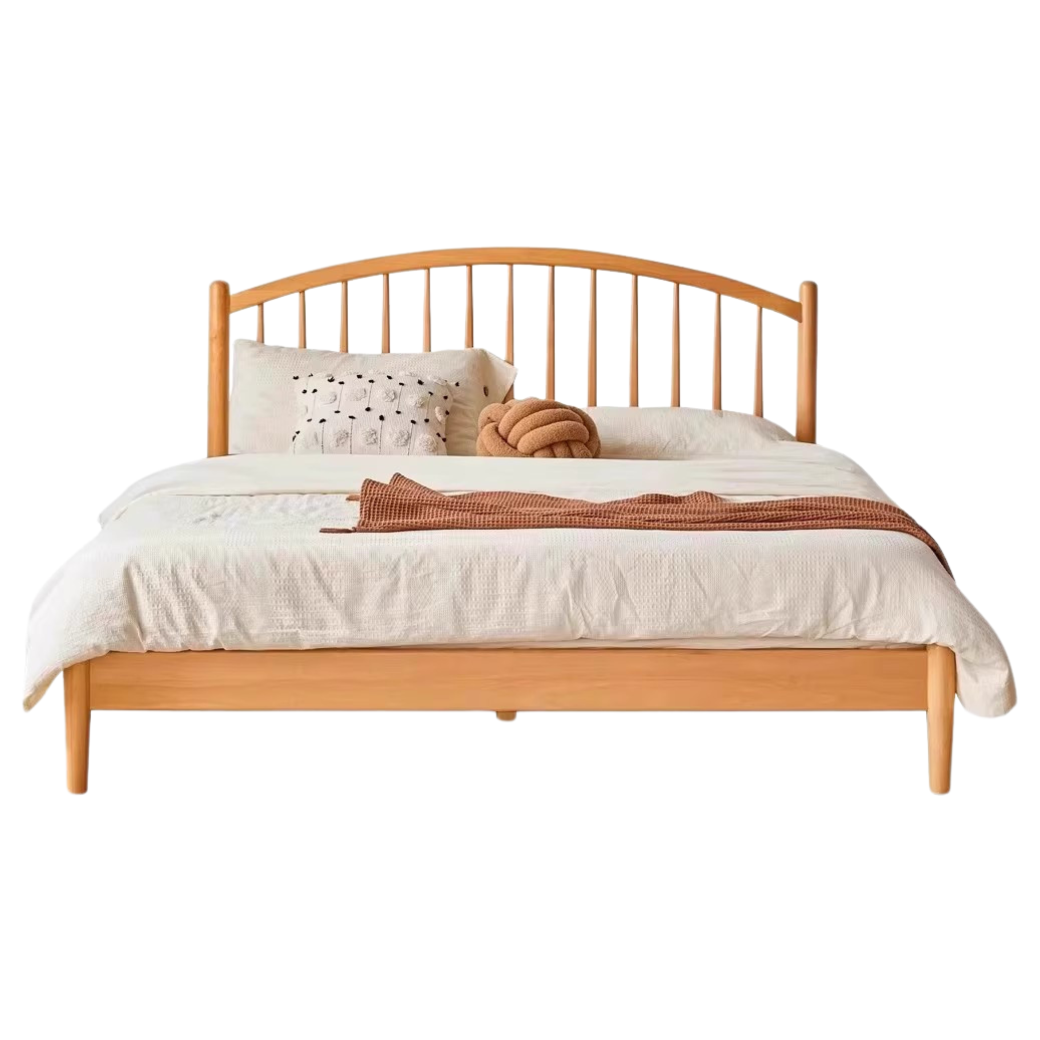 Beech, Poplar Solid Wood Bed