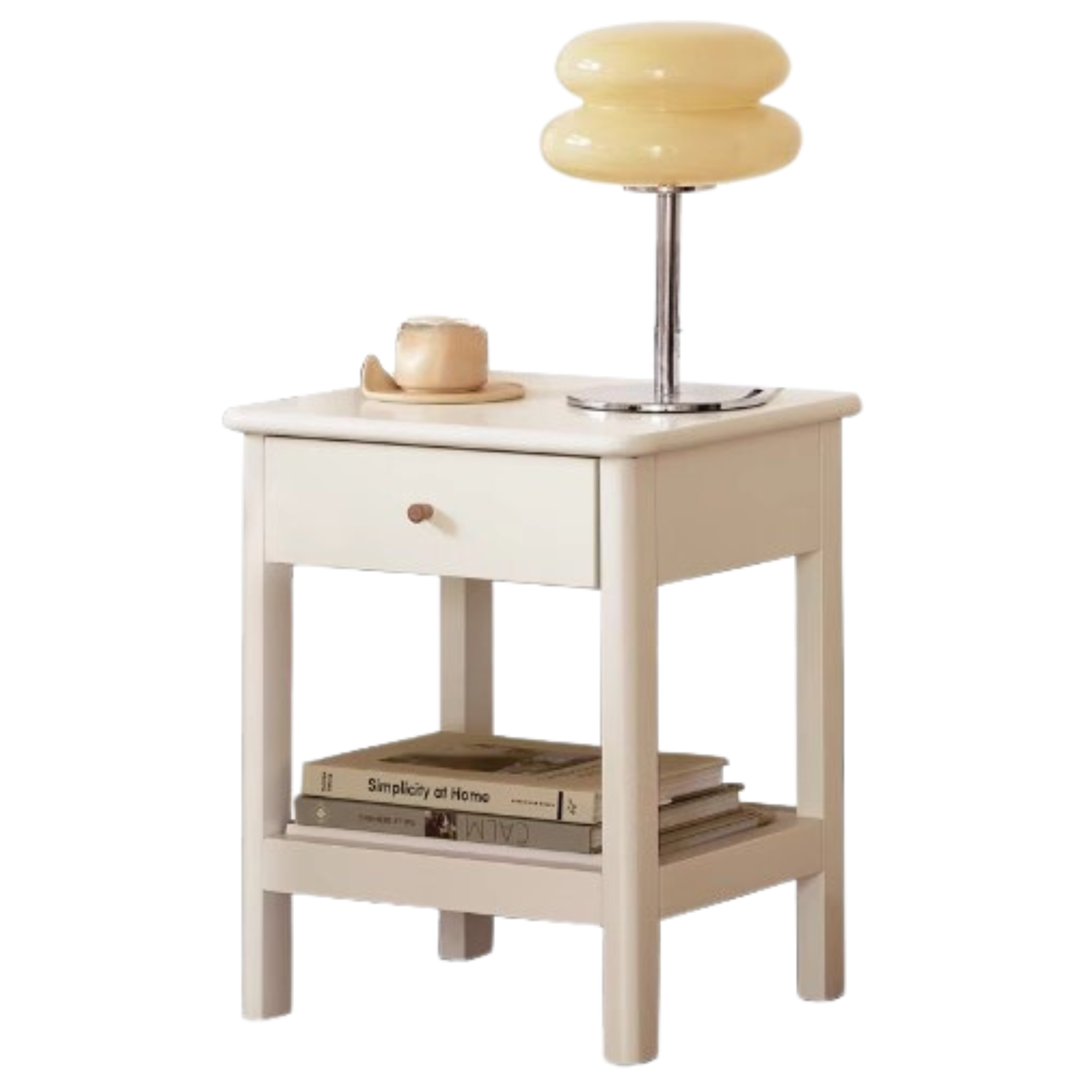 Beech Solid Wood Nightstand.
