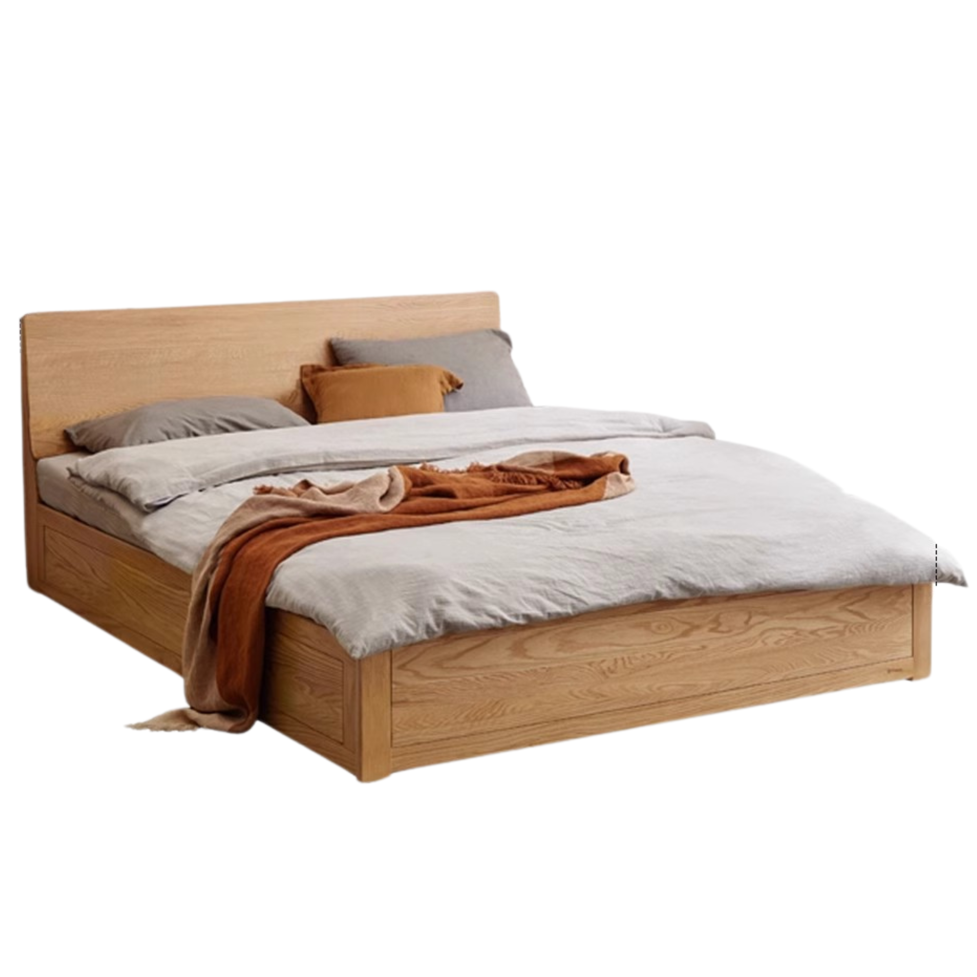 Oak Solid Wood Box Bed