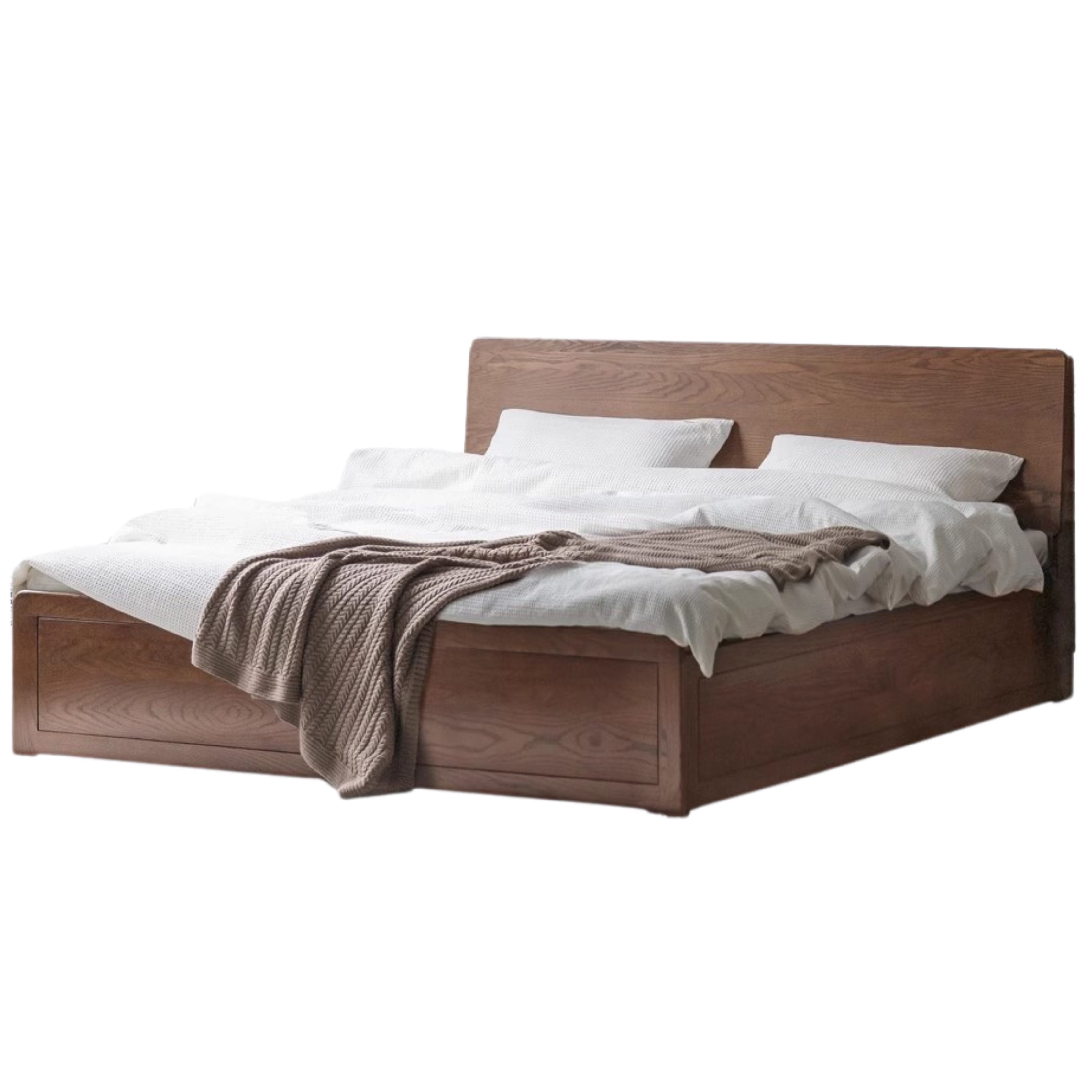 Oak Solid Wood Box Bed