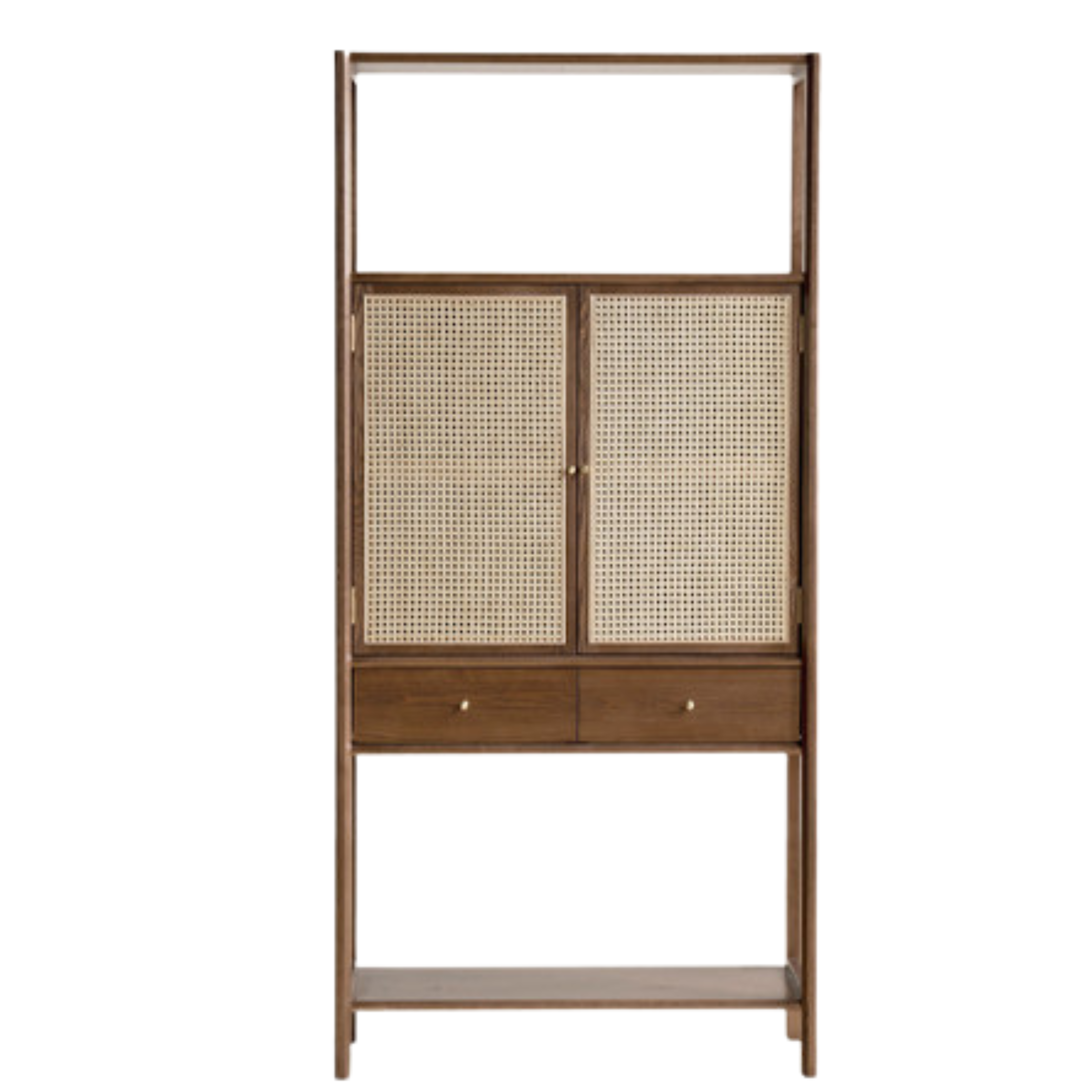 Black Walnut Solid Wood Bookshelf Display Cabinet Simple Bookcase