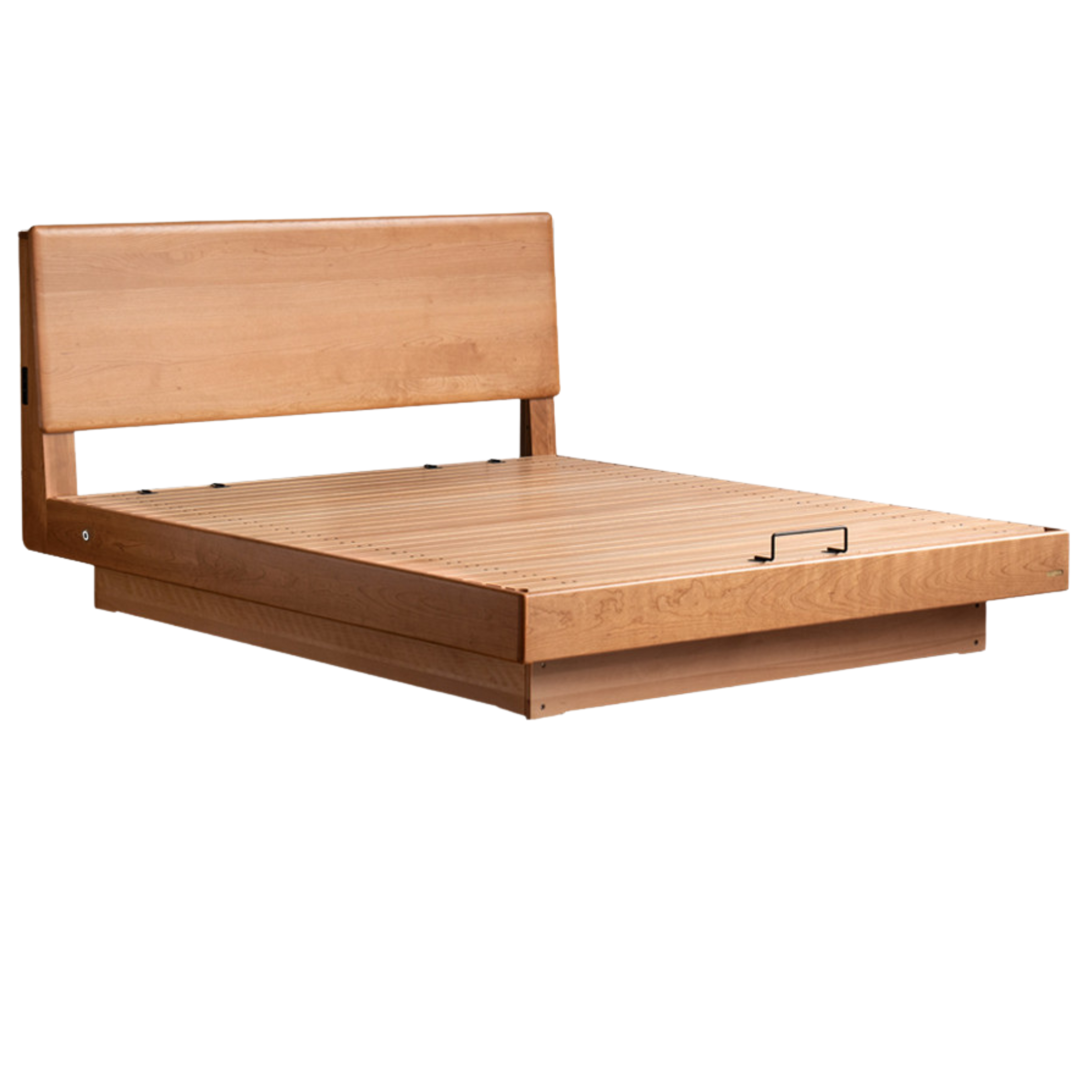 Cherry Solid Wood Box Bed Medieval Style.