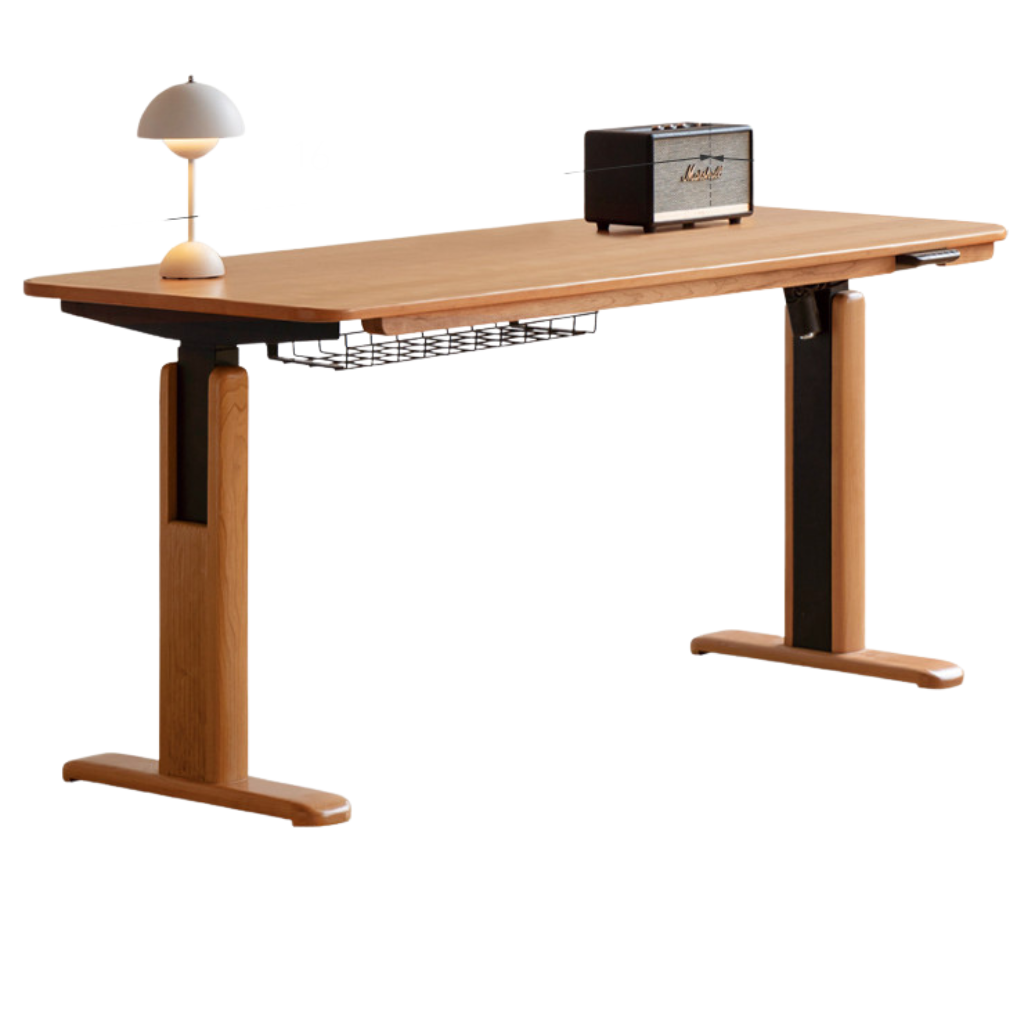 Cherry, Ash Solid Wood Electric Elevating Desk