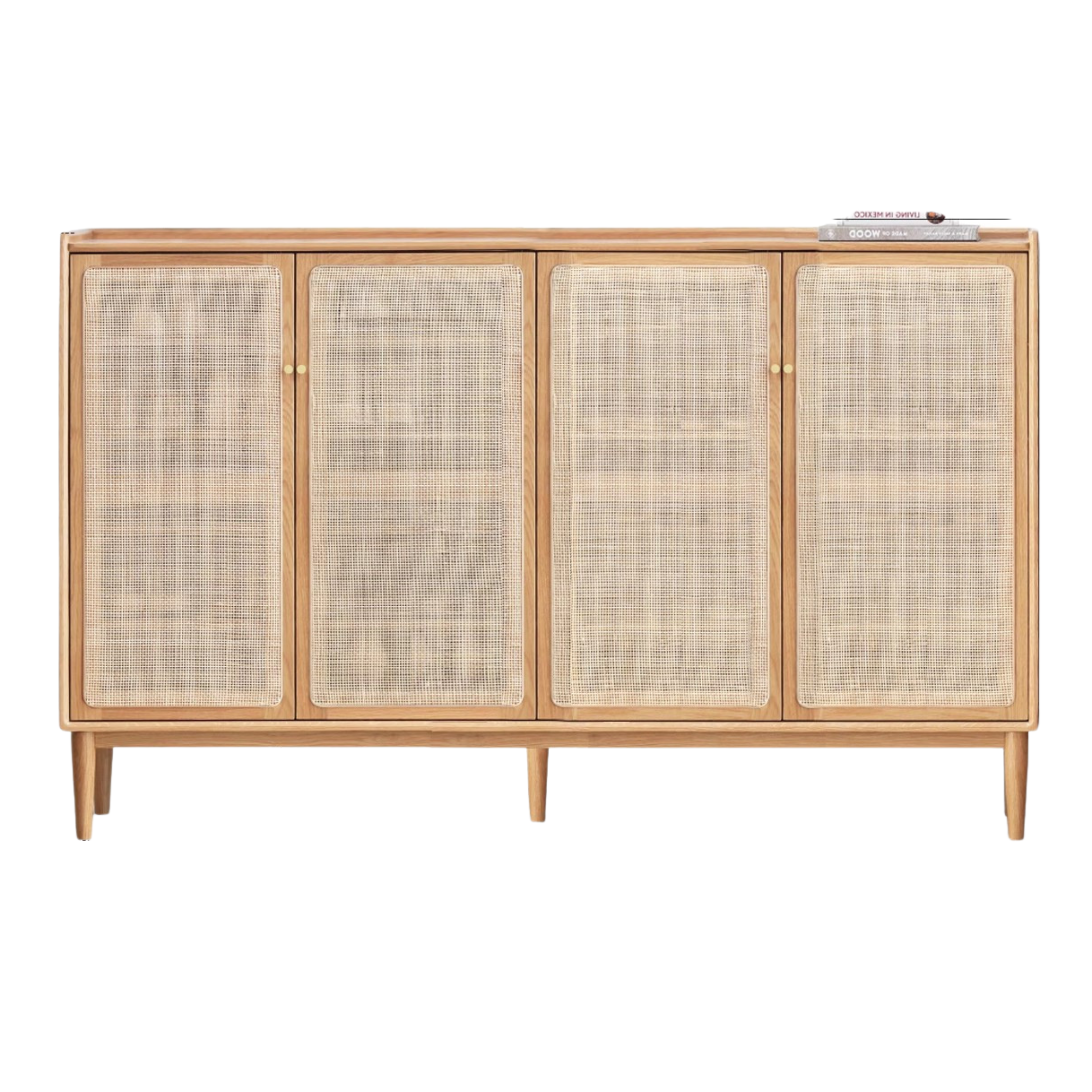 Oak, Black Walnut, Cherry Solid Wood Shoe Cabinet