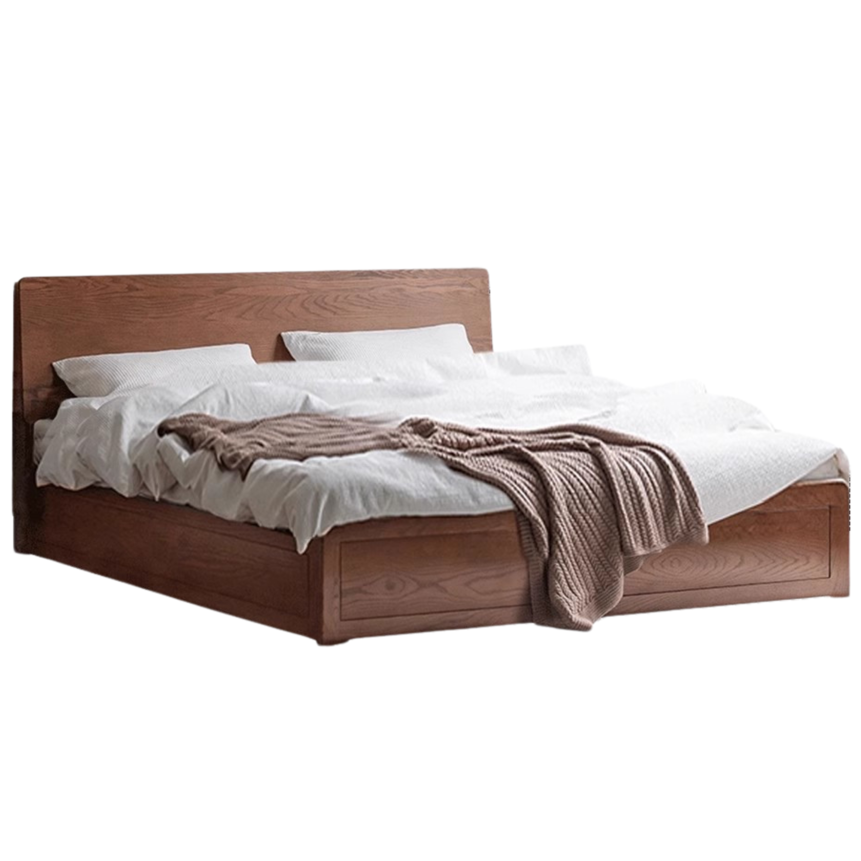 Oak Solid Wood Box Bed