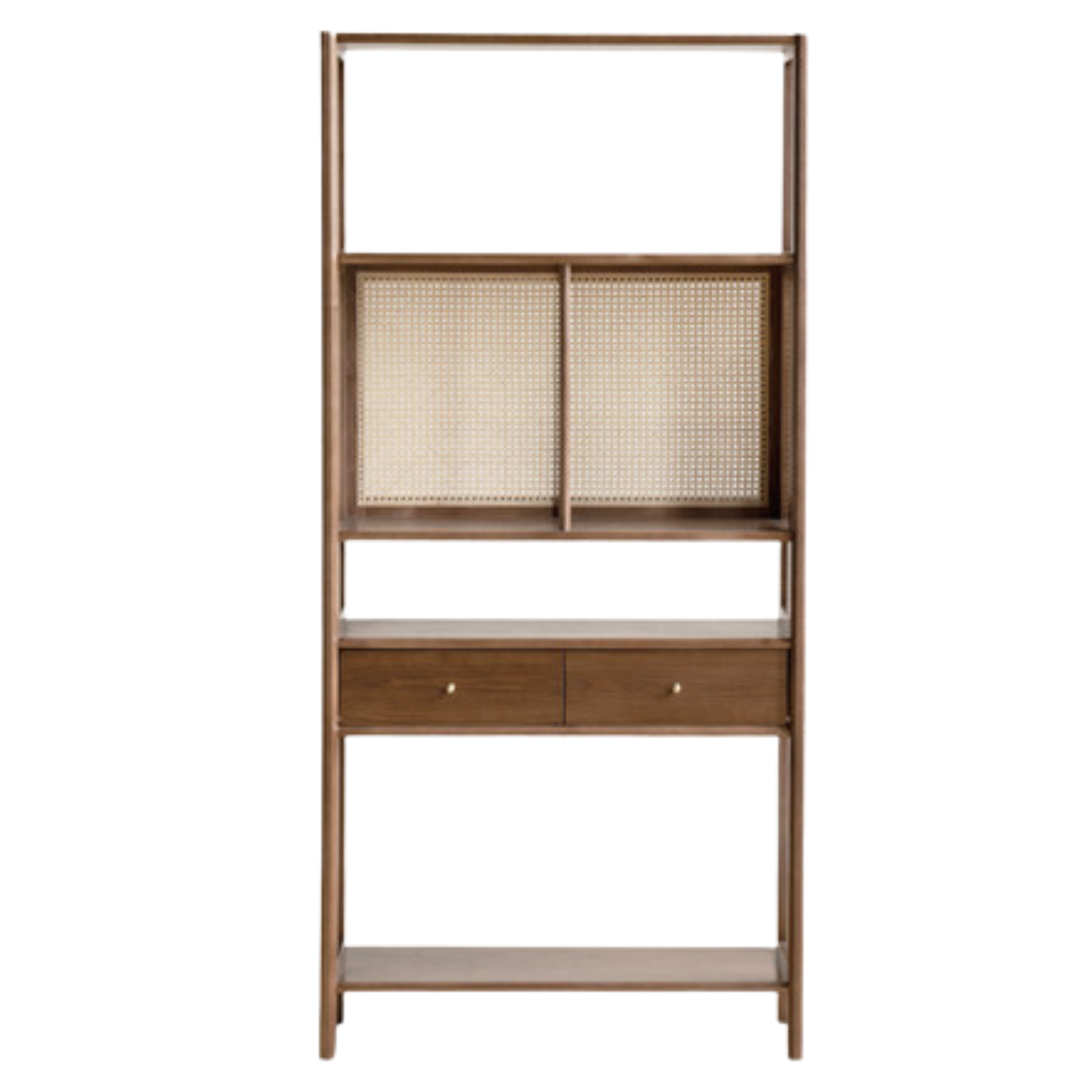 Black Walnut Solid Wood Bookshelf Display Cabinet Simple Bookcase