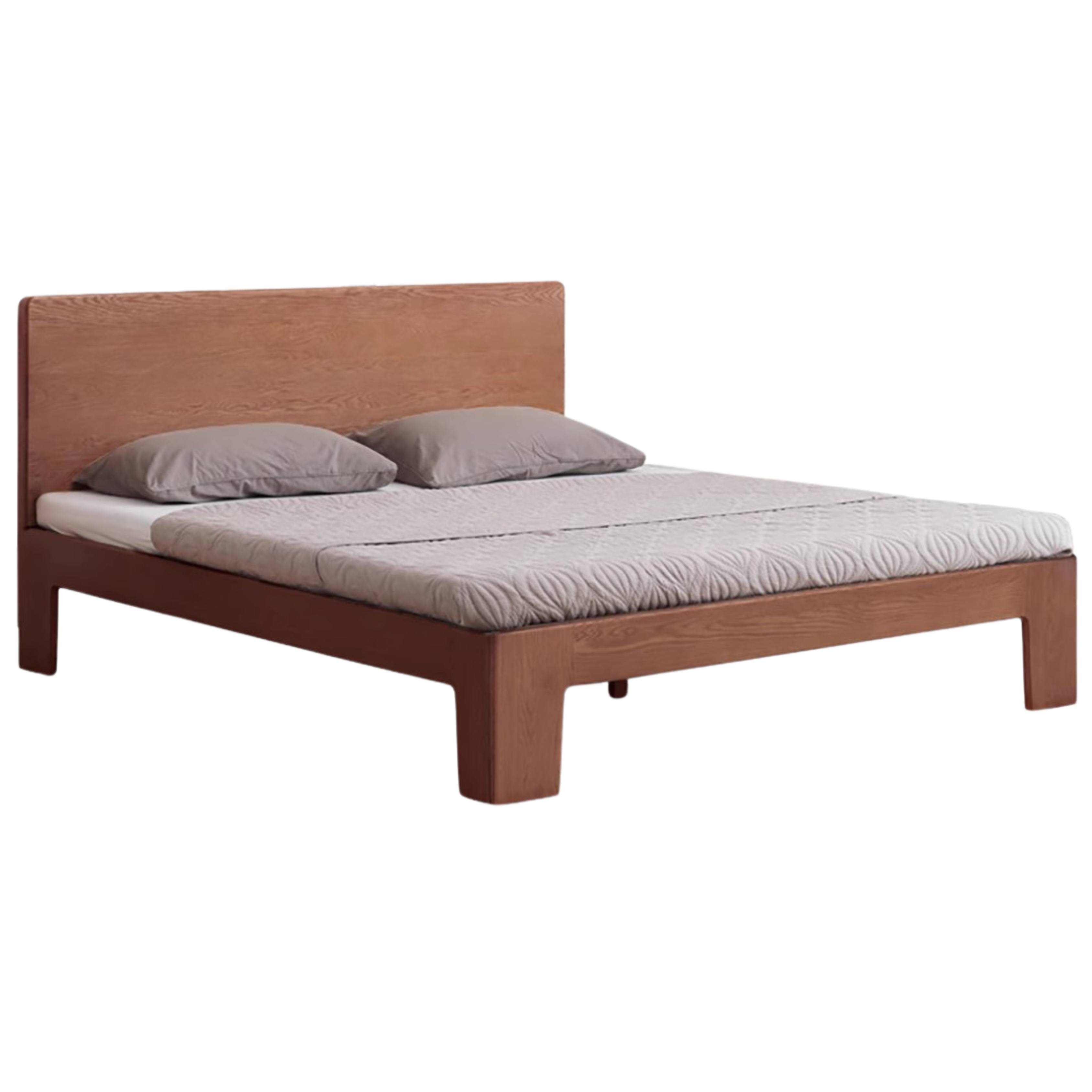Oak Solid Wood Bed Thickened Headboard