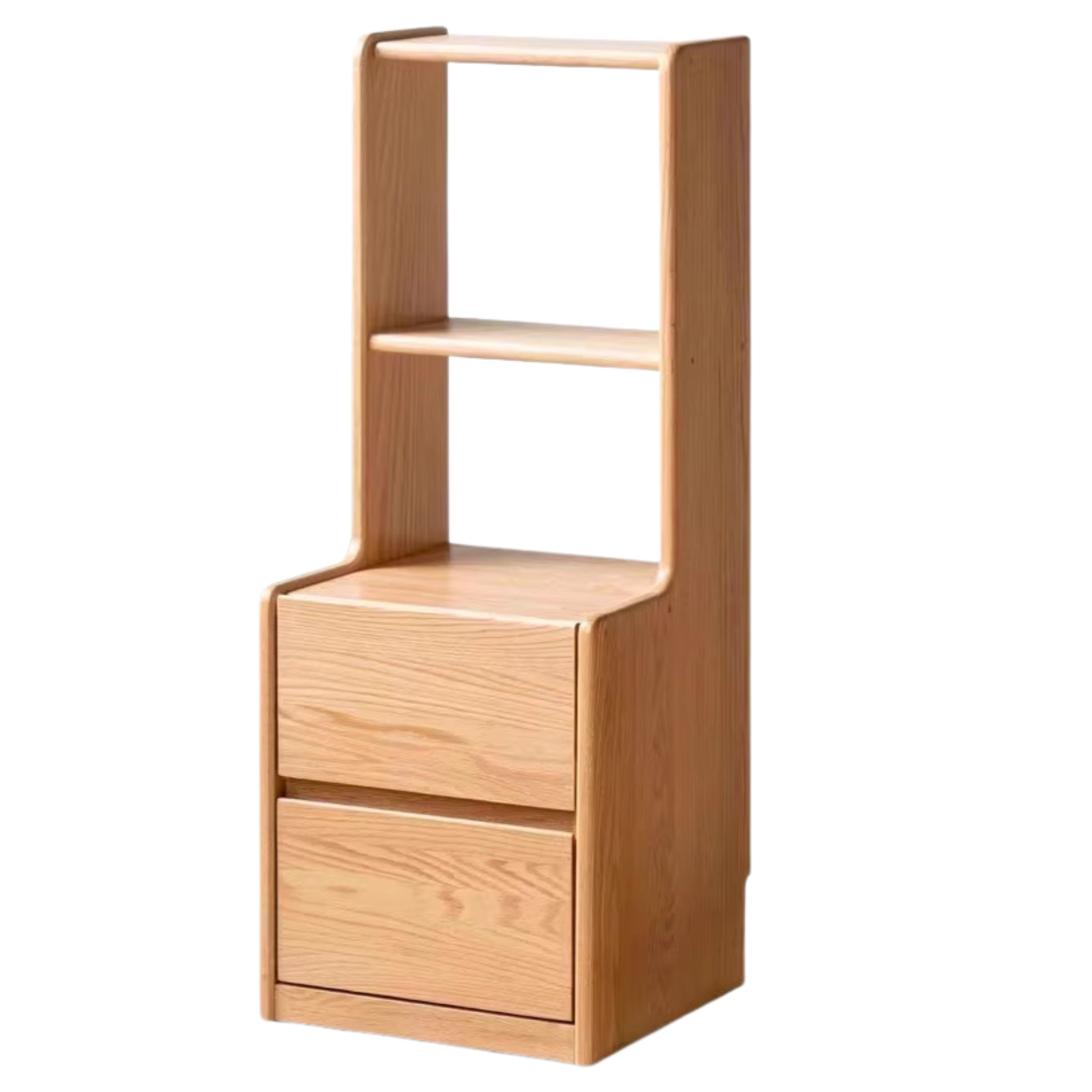Oak Solid Wood Multifunctional High Section Nightstand)