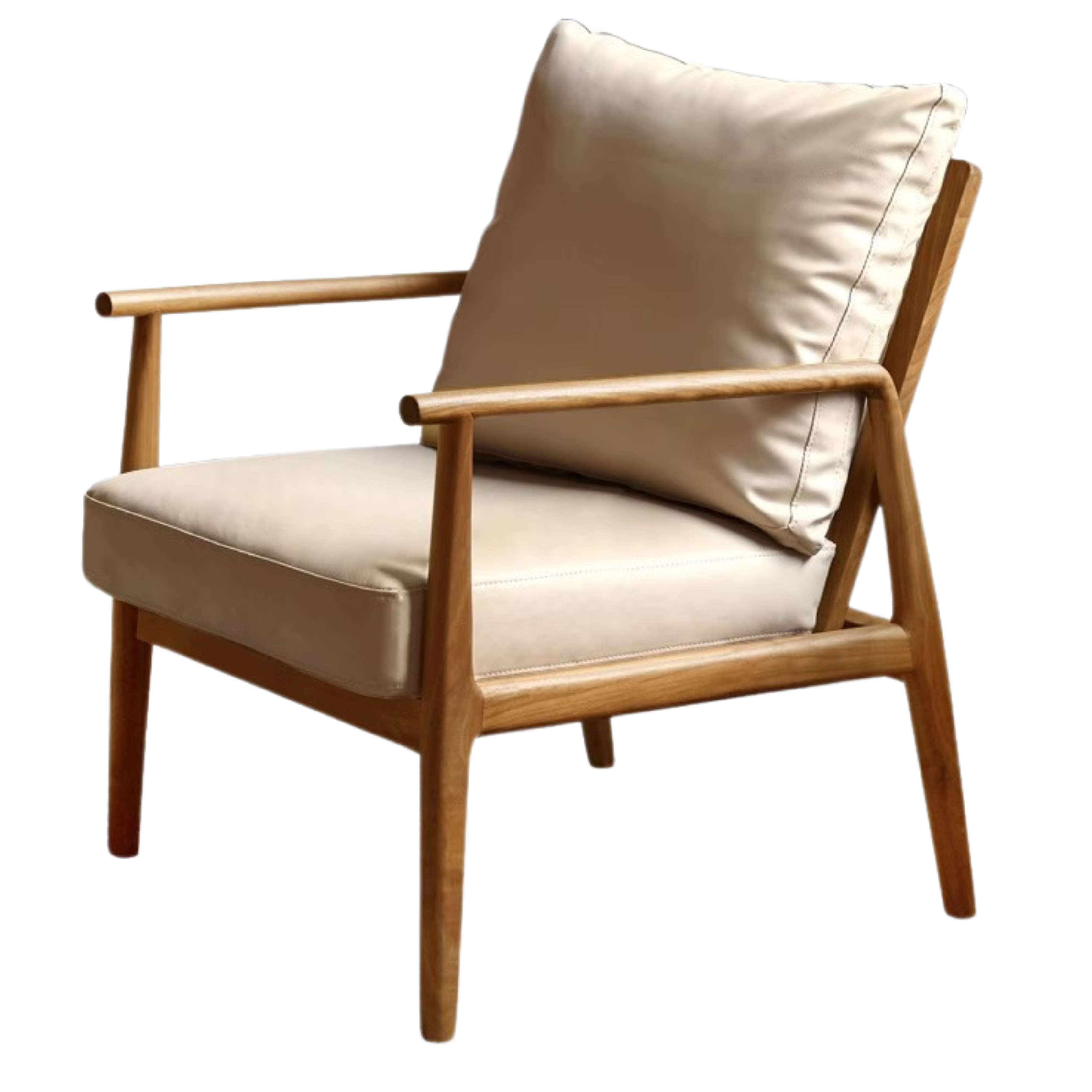 Black Walnut Solid Wood Leisure Armchair & Footstool )
