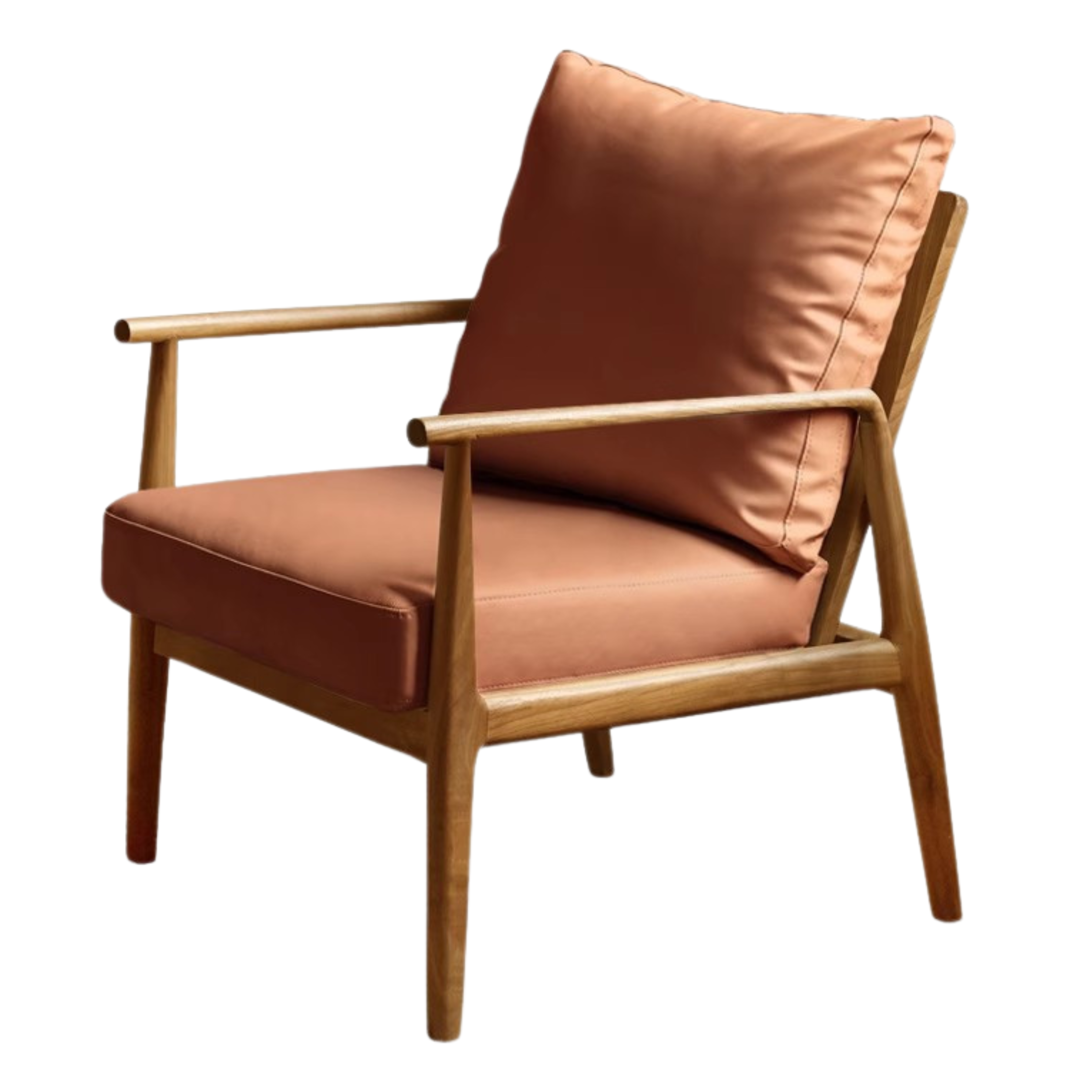 Black Walnut Solid Wood Leisure Armchair & Footstool )