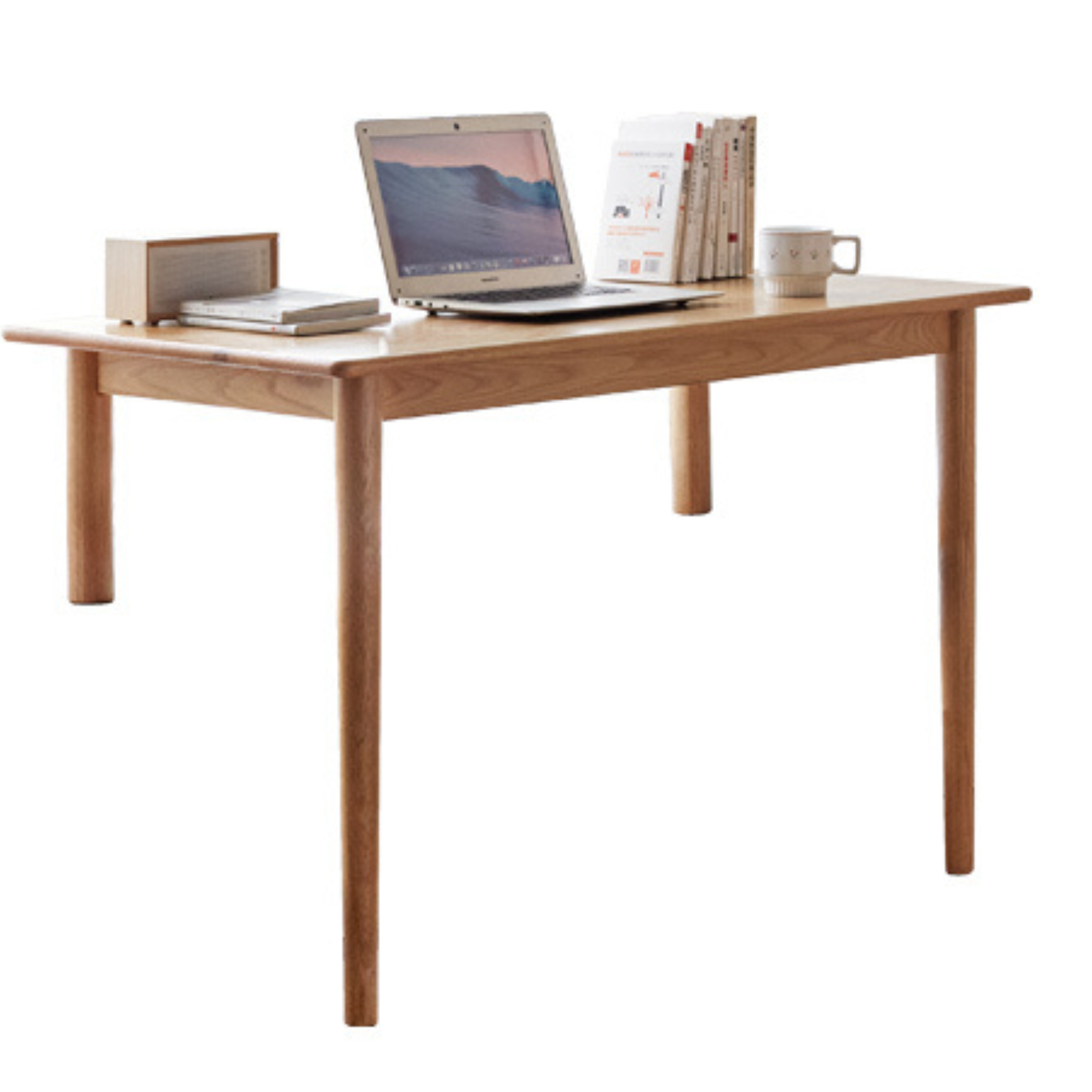 Oak Solid Wood Office Desk, Bay Window Desk