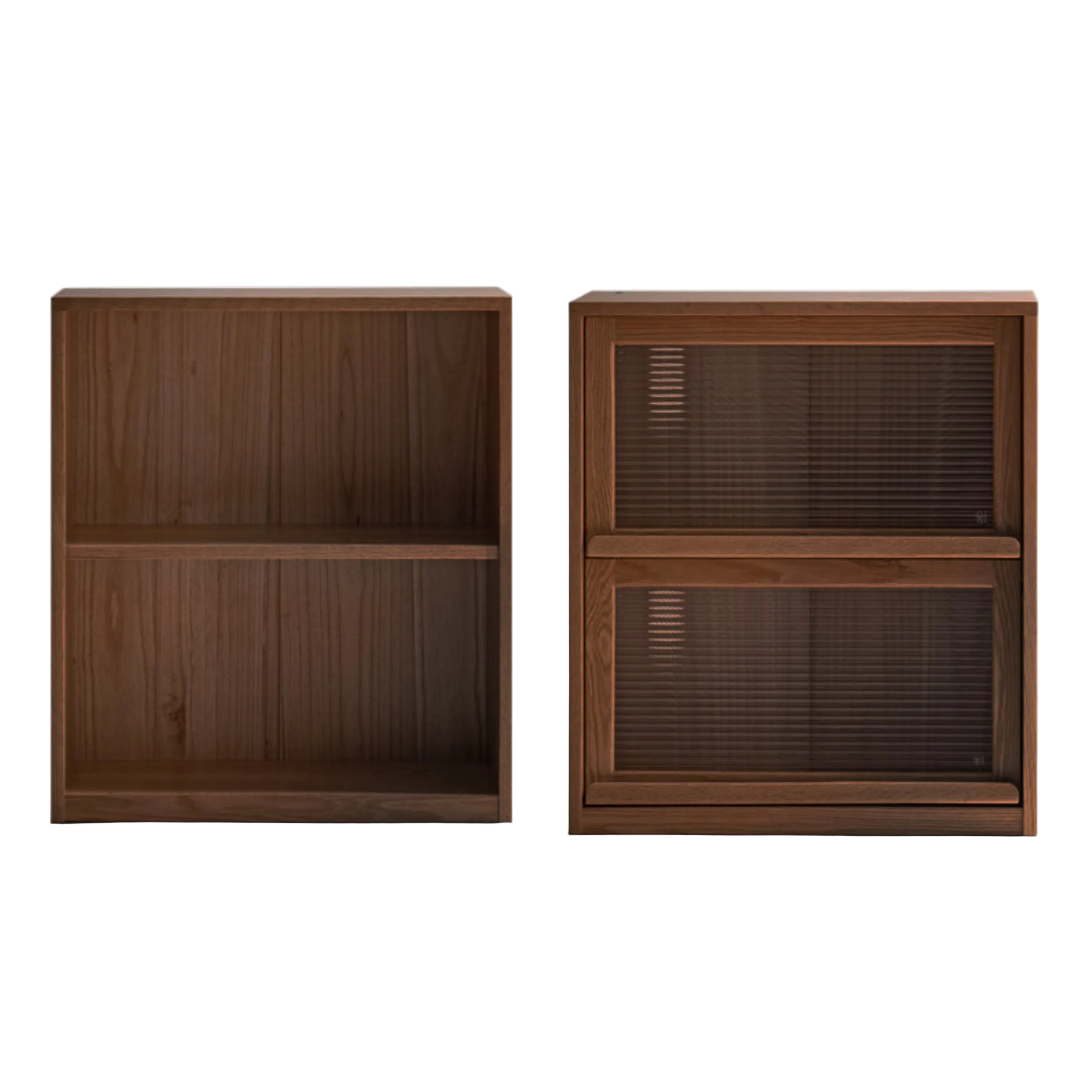 South American Walnut, Black Walnut, Oak Solid Wood, Solid RubberWood Low Bookshelf Combination Floor-Standing Cabinet