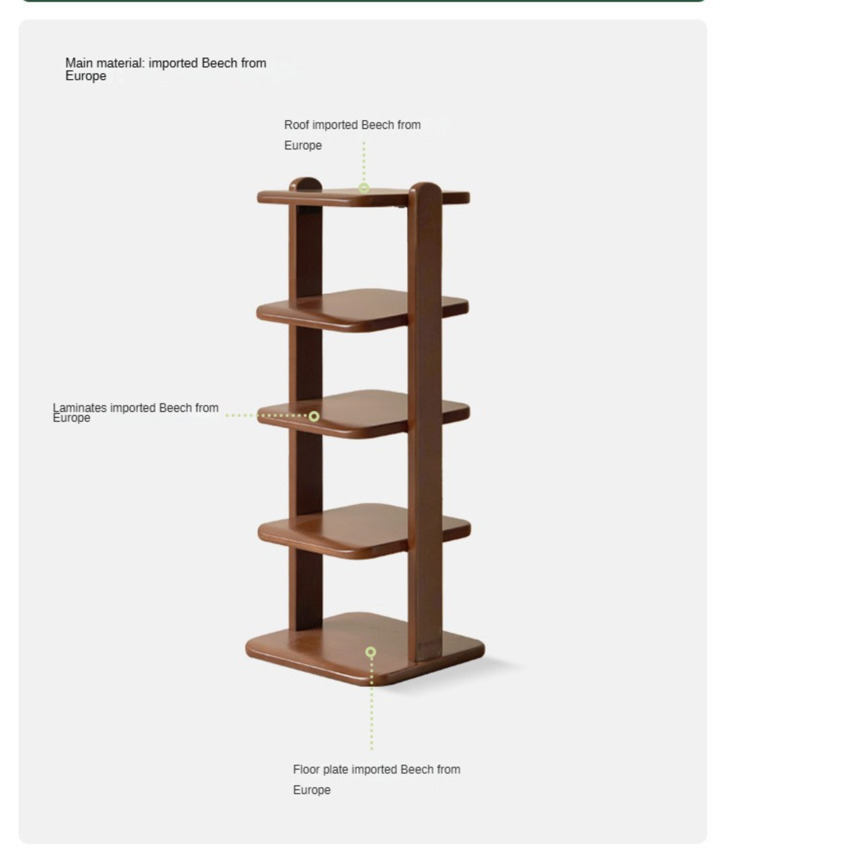 Beech, Rubberwood Solid Wood Ultra-Narrow Shoe Cabinet